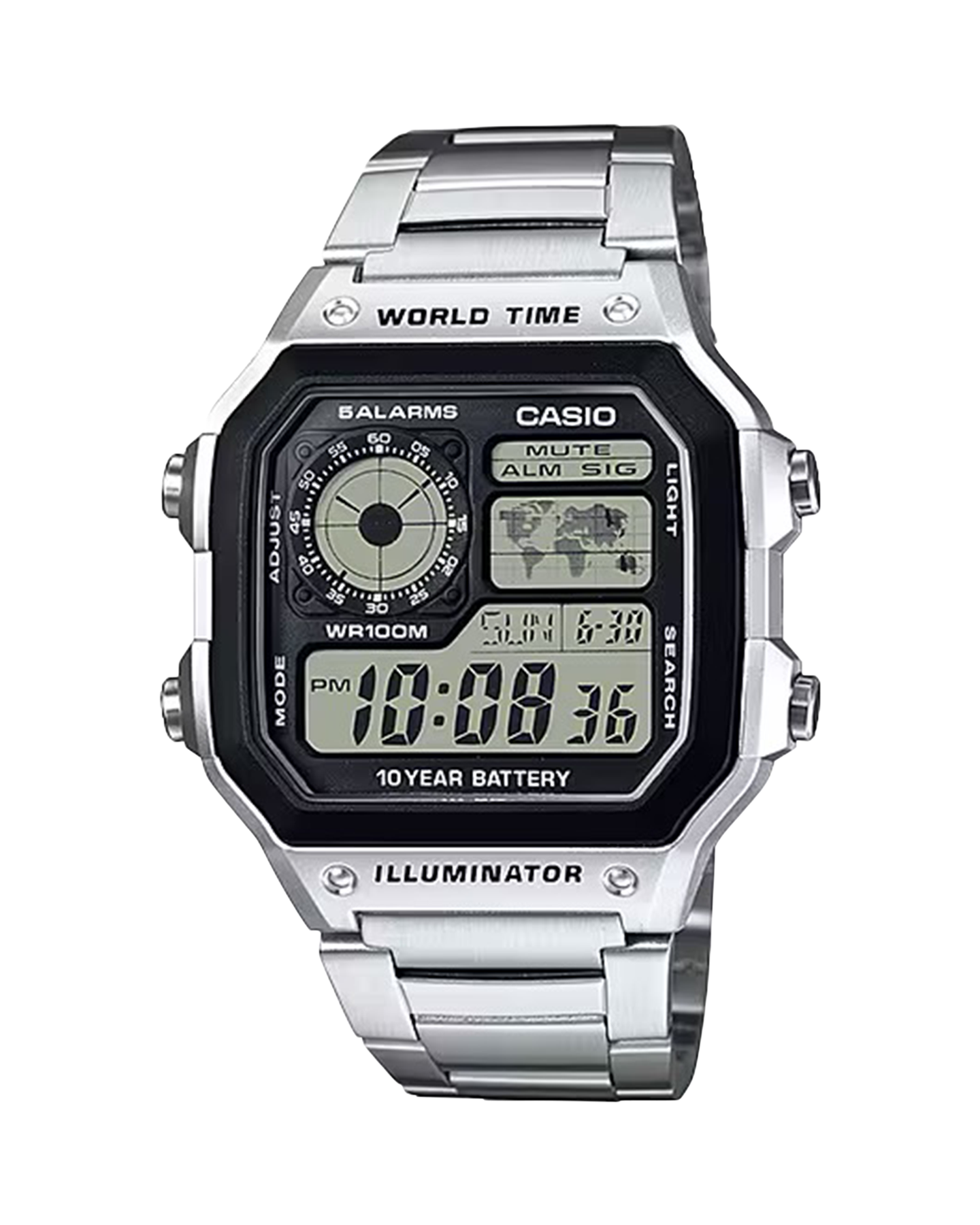 Casio Ae-1200Whd-1Avef ZILVER 1