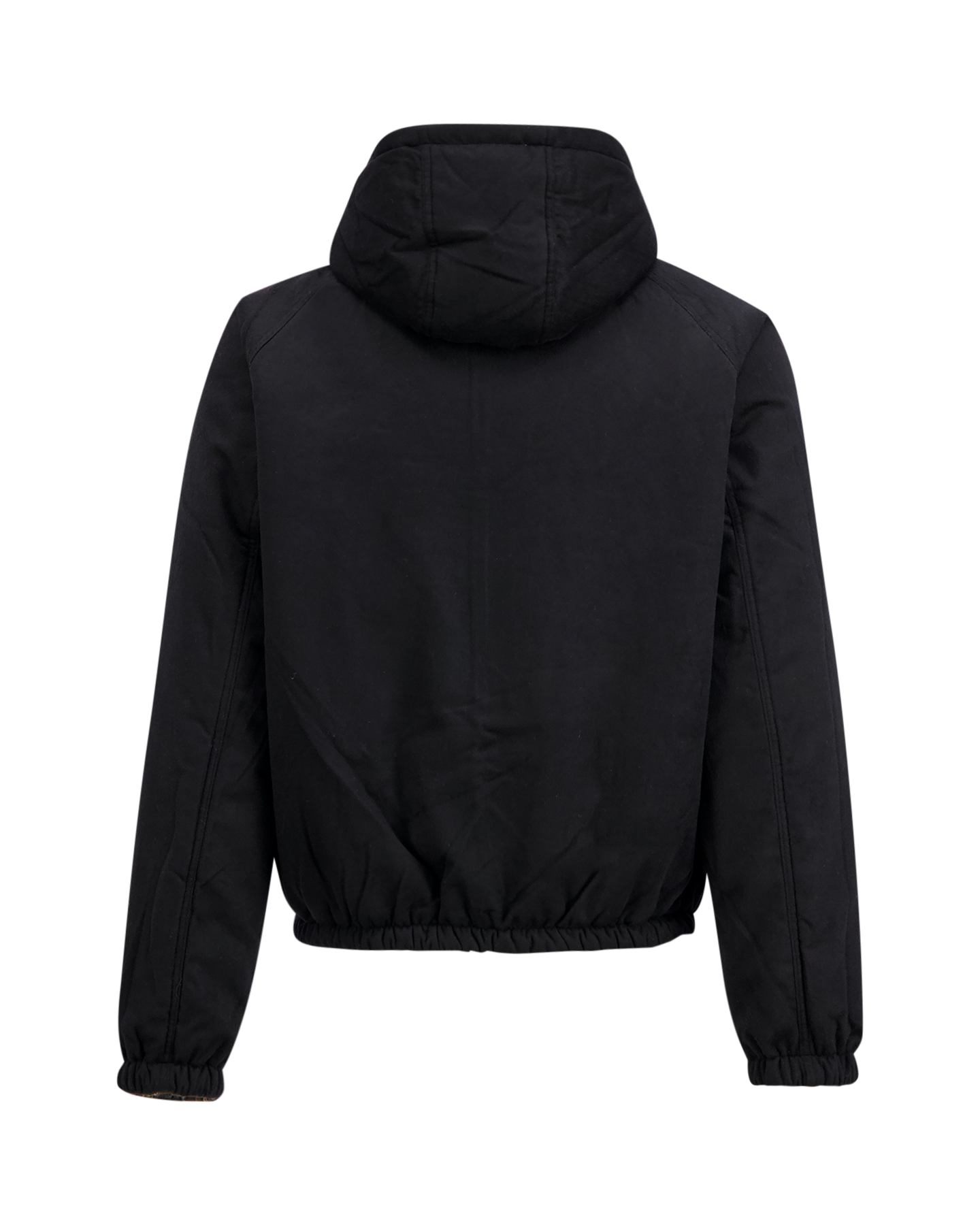 Arte Antwerp Reversible Plaid Hooded Jacket ZWART 4