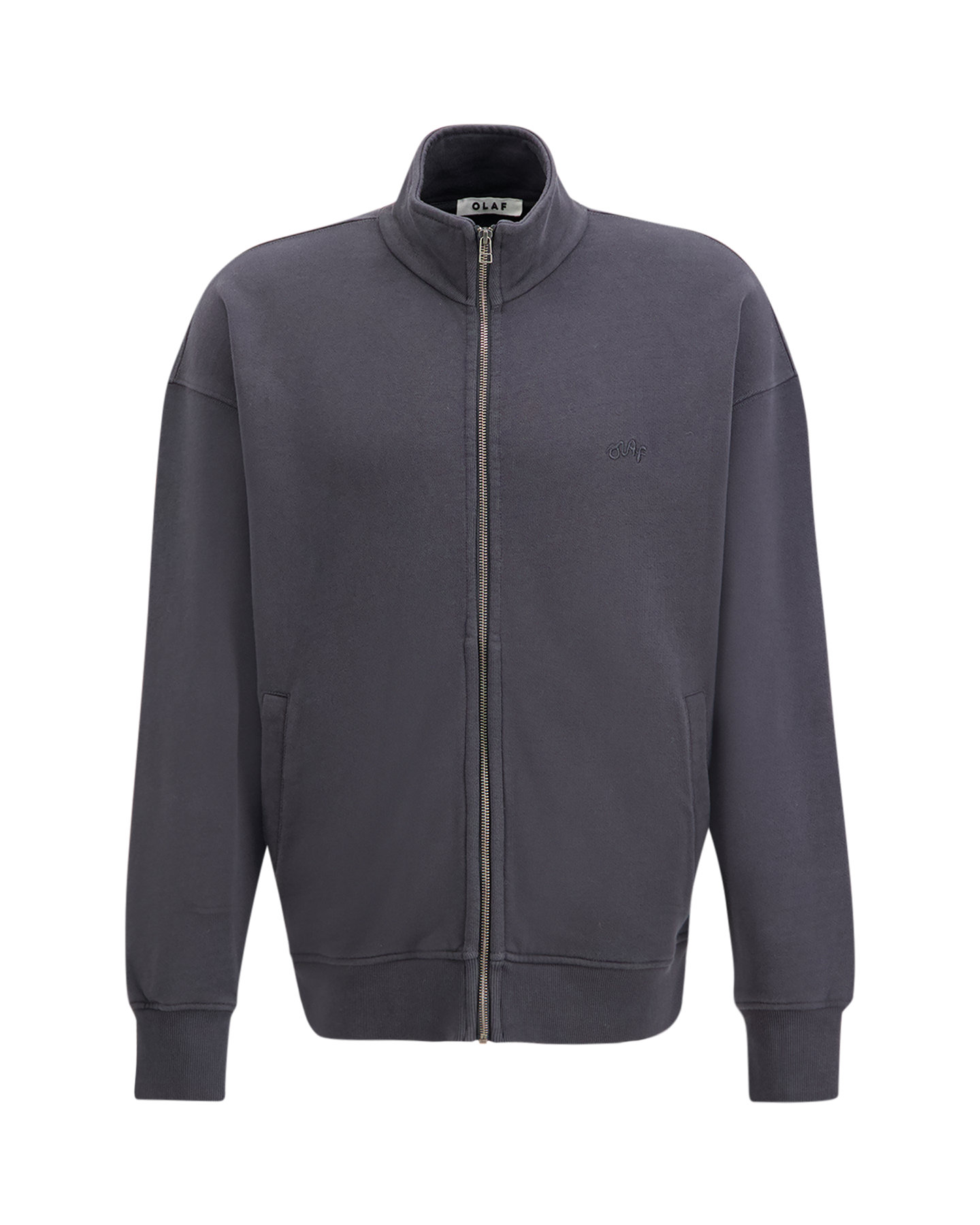 OLAF Signature Logo Zip Mockneck ZWART 1