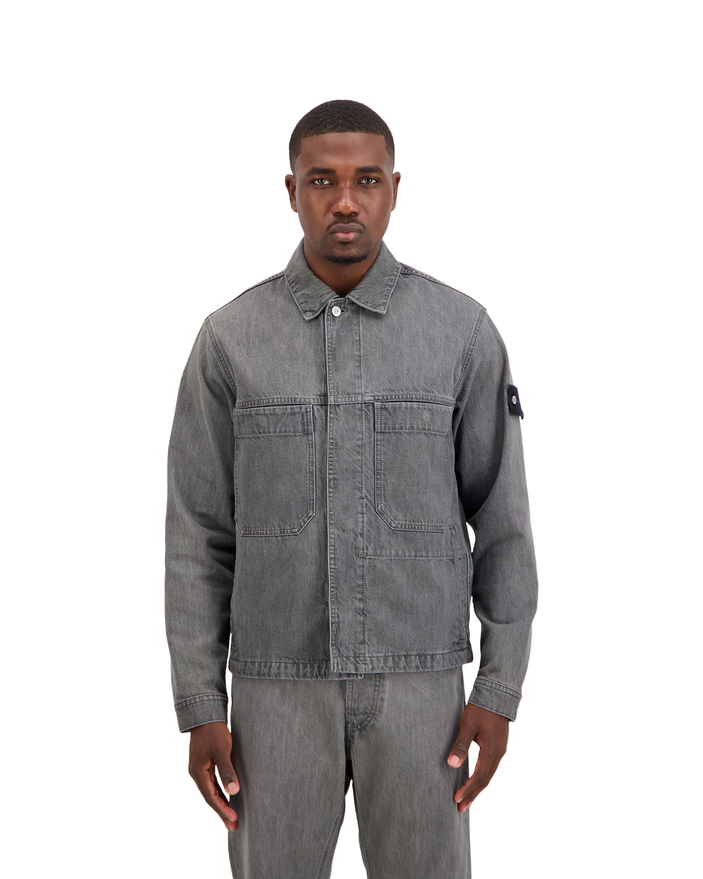 Stone Island 4100006 Biker Jas GRIJS 4