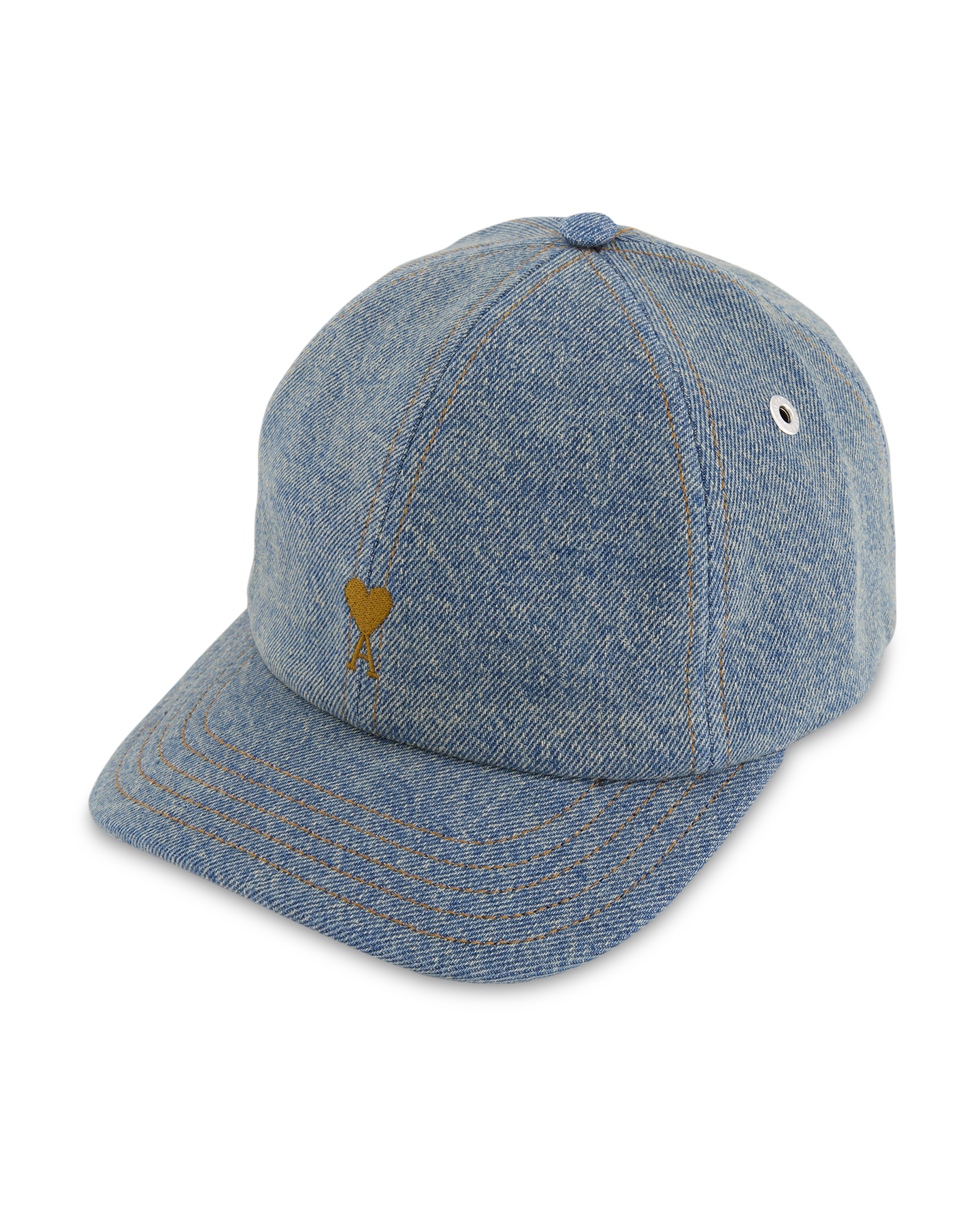 AMI Paris Casquette Broderie Ami De Coeur Tabac DENIM 3