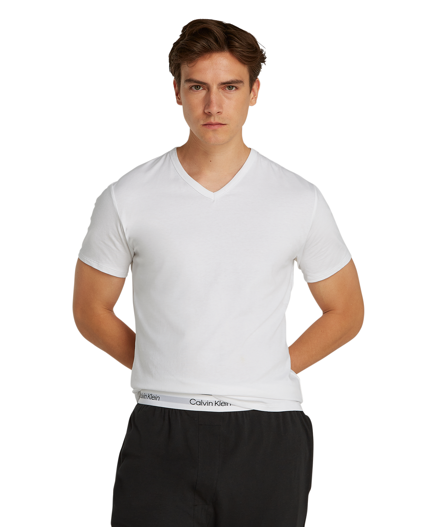 Calvin Klein S/S V Neck 3Pk WIT 2