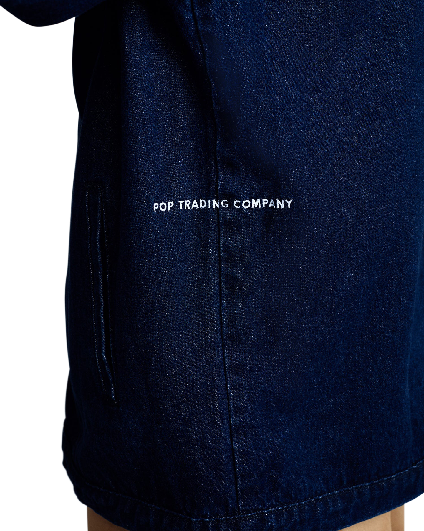 POP Trading Company Denim Full Zip Jacket BLAUW 5