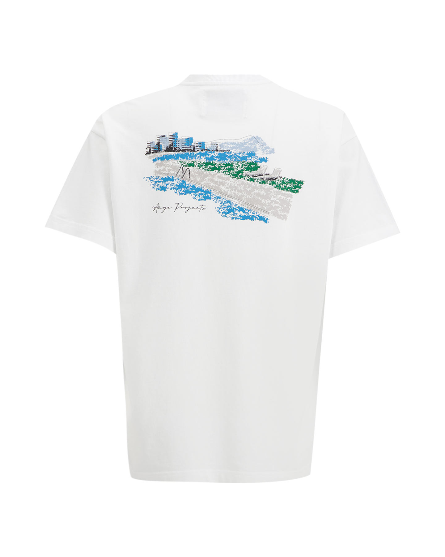 Ange Projects Postcard T Shirt WIT 1