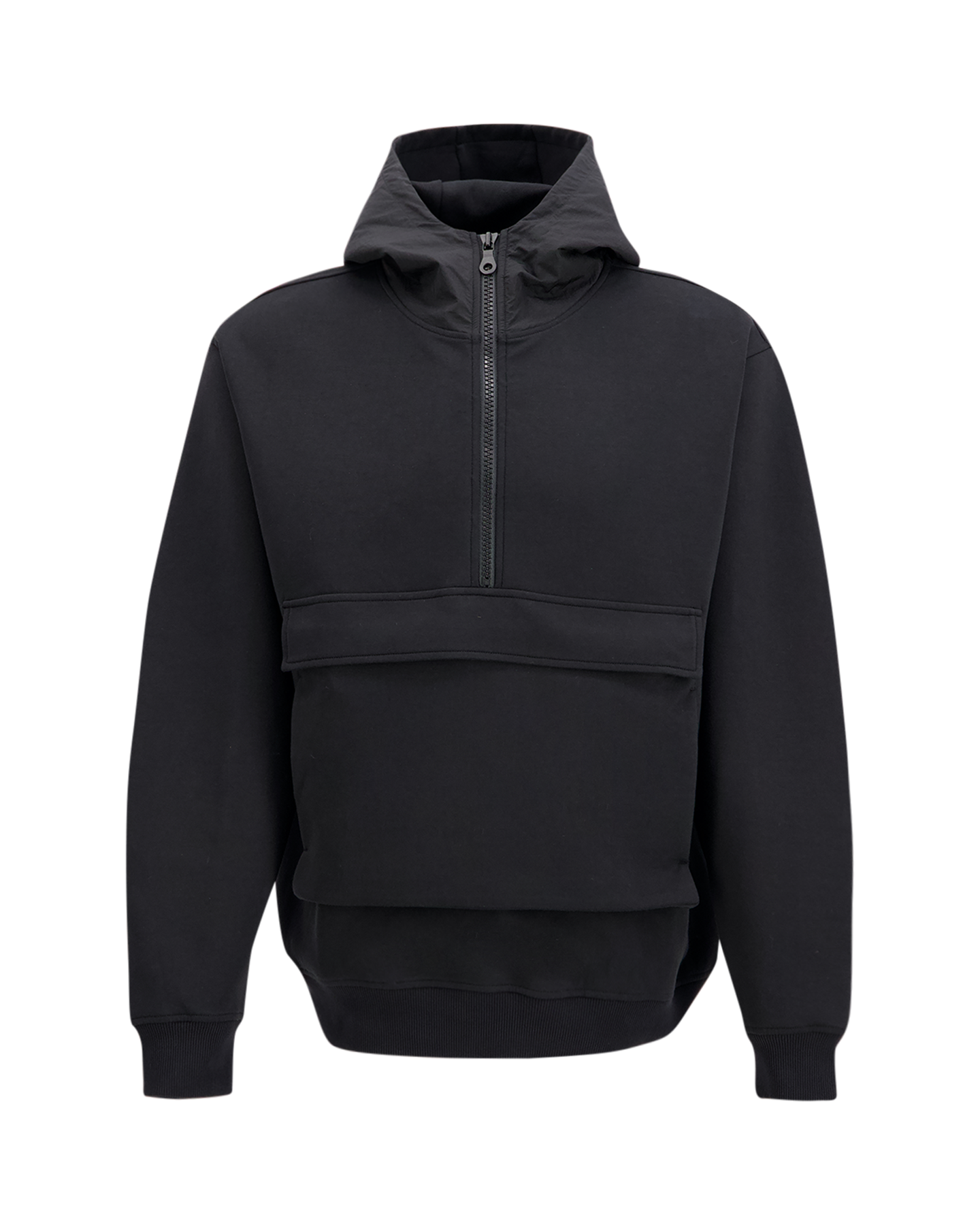 Cesar Equipment Ferryside Half Zip Scuba Hoodie ZWART 1