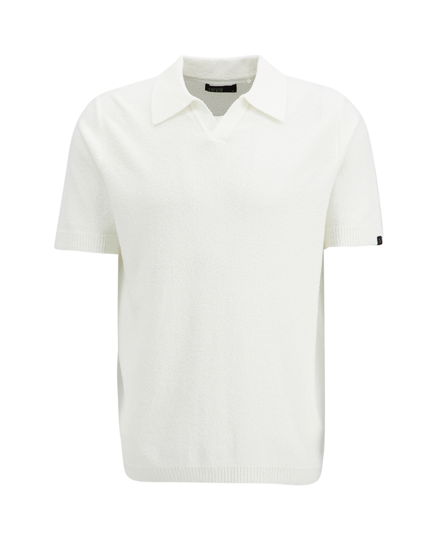 Butcher of Blue Boucle Knit Polo WIT 1