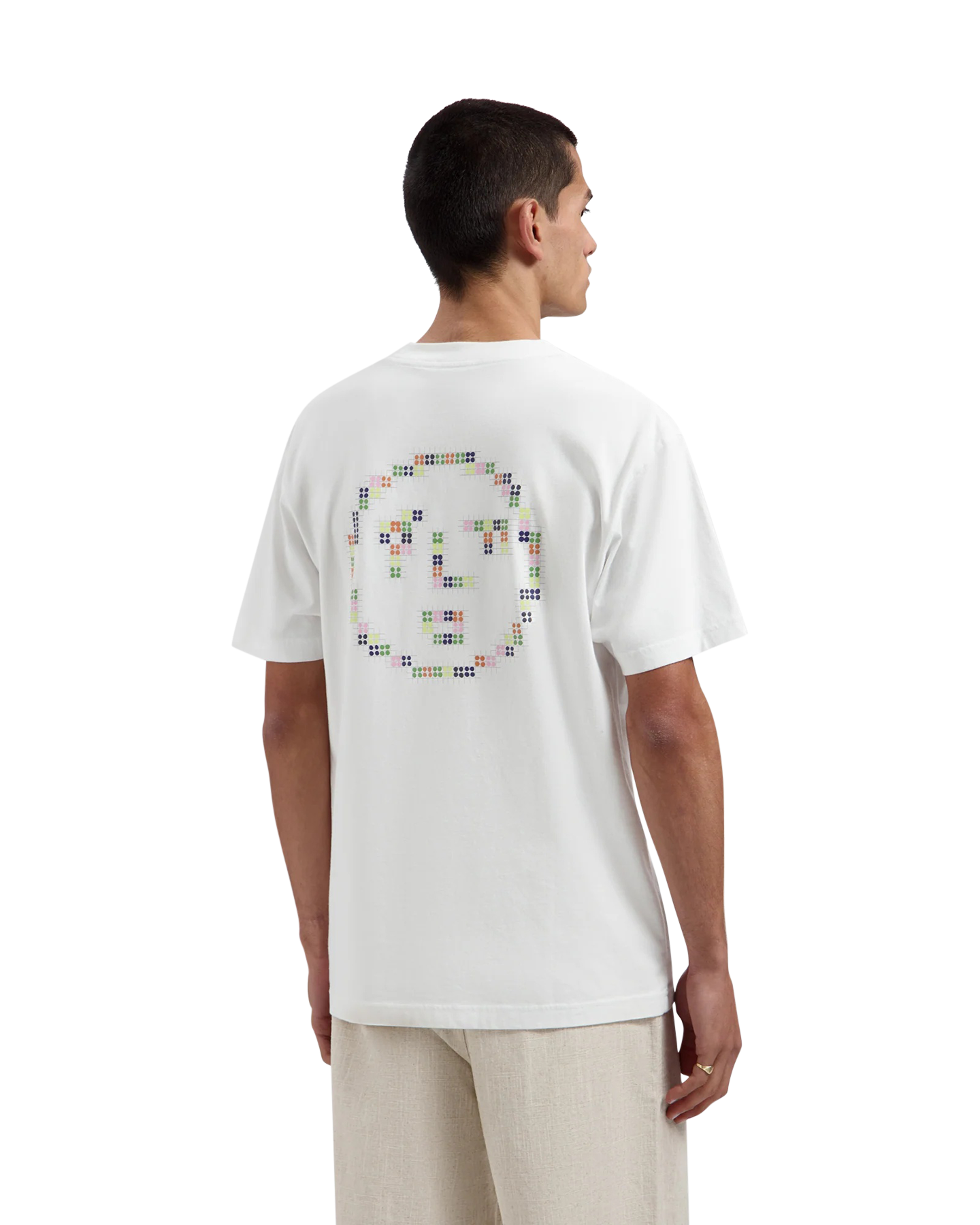 OLAF Dotted Face Tees WIT 3