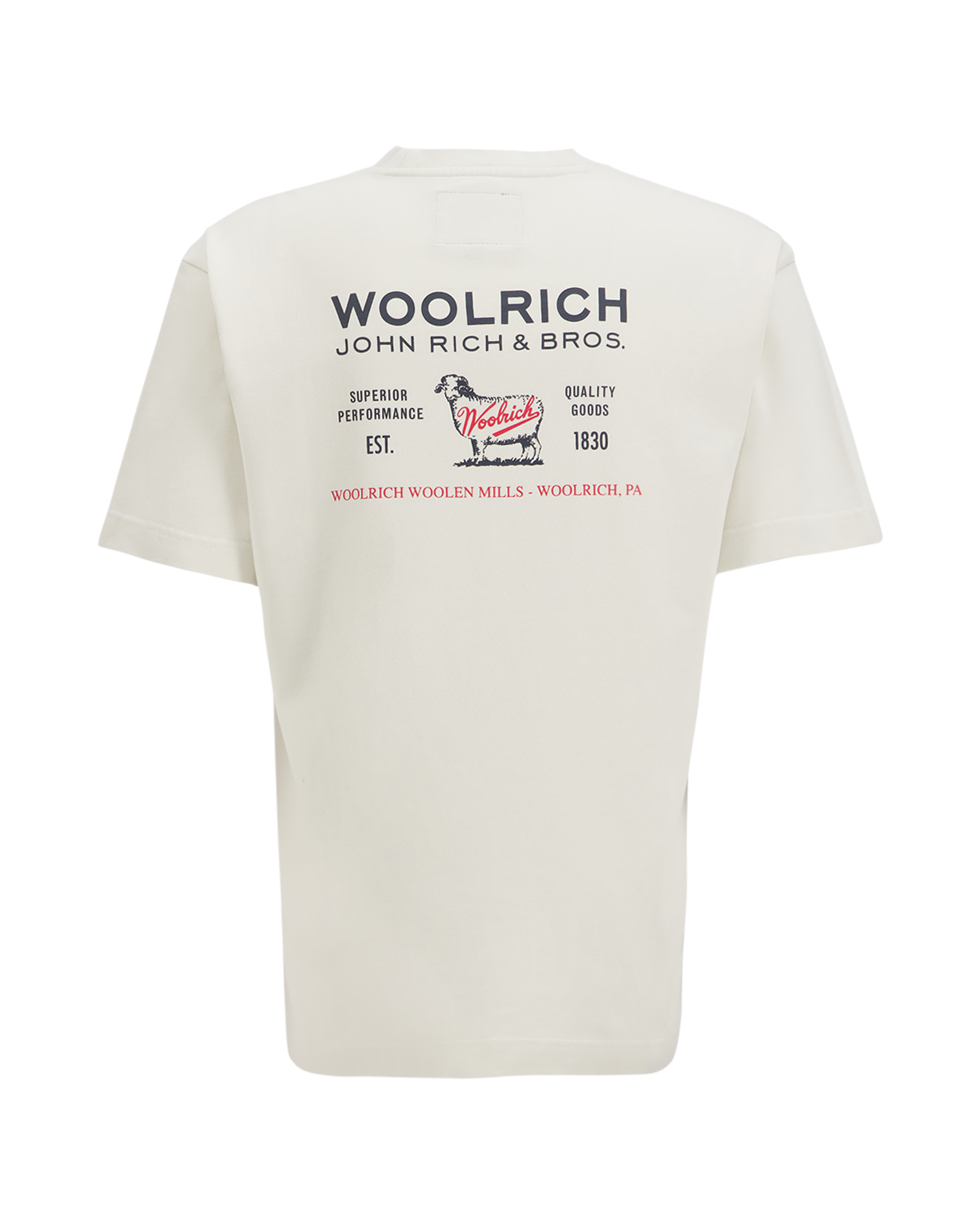 Woolrich Heavy Jersey Graphic T Shirt WIT 1