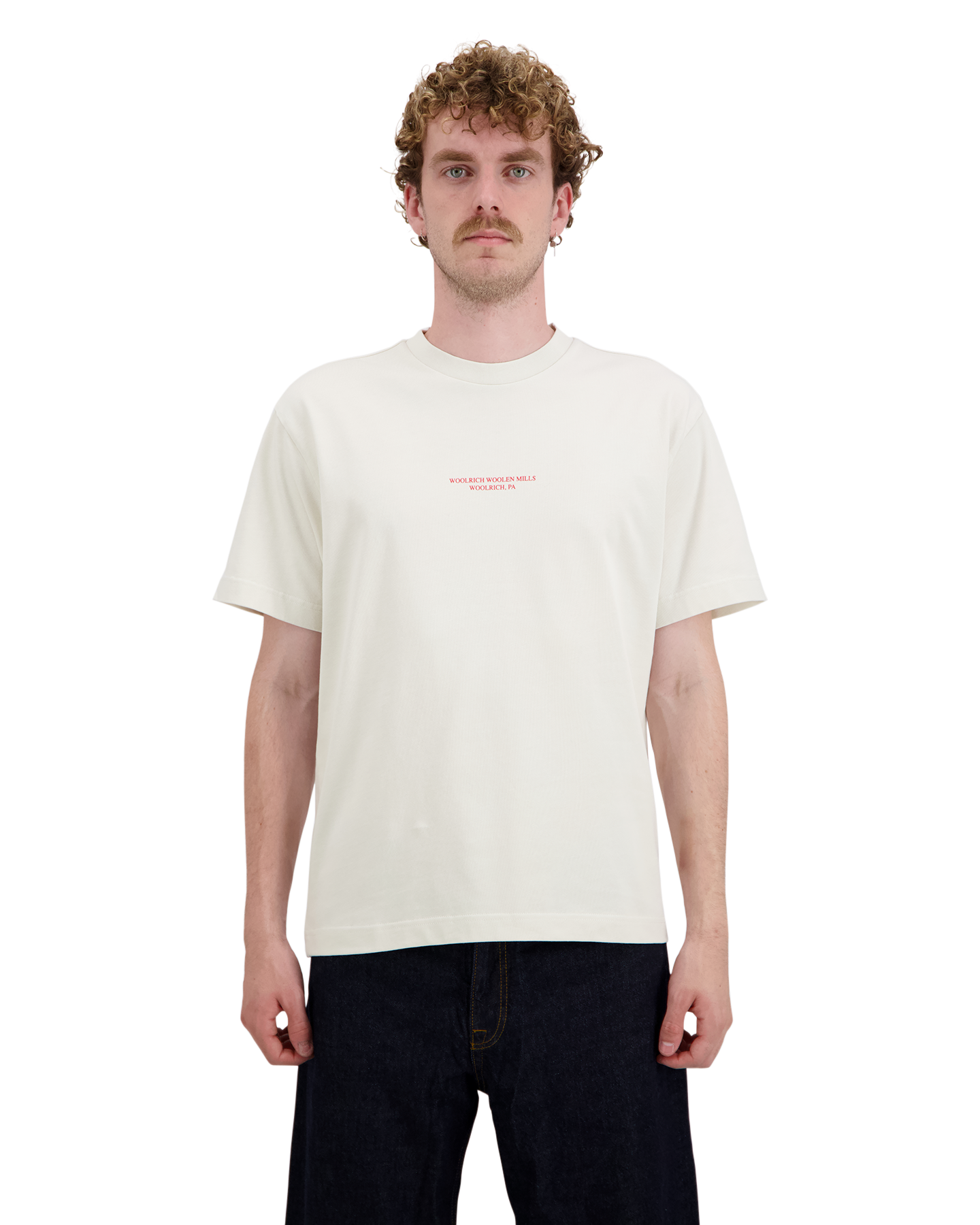 Woolrich Heavy Jersey Graphic T Shirt WIT 4