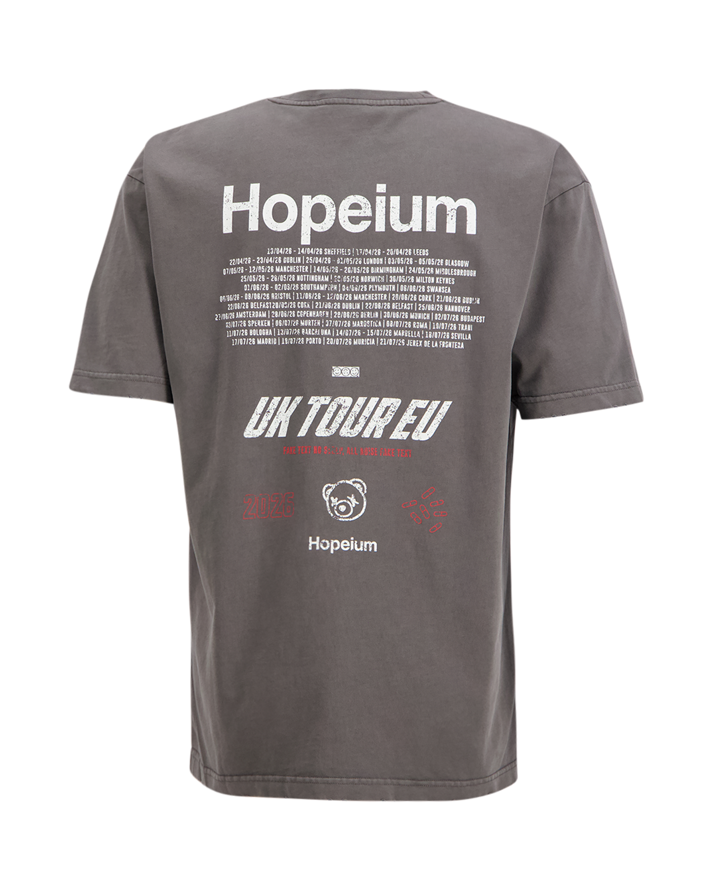 Hopeium Tour Tee S/S Washed GRIJS 1