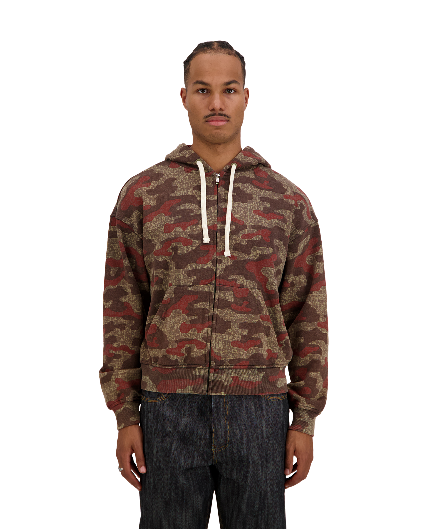Daily Paper Boxy Camo Zip Up Hoodie GRIJS 4
