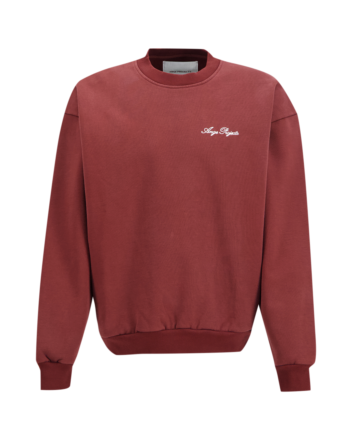 Ange Projects Script Logo Crewneck ROOD 1