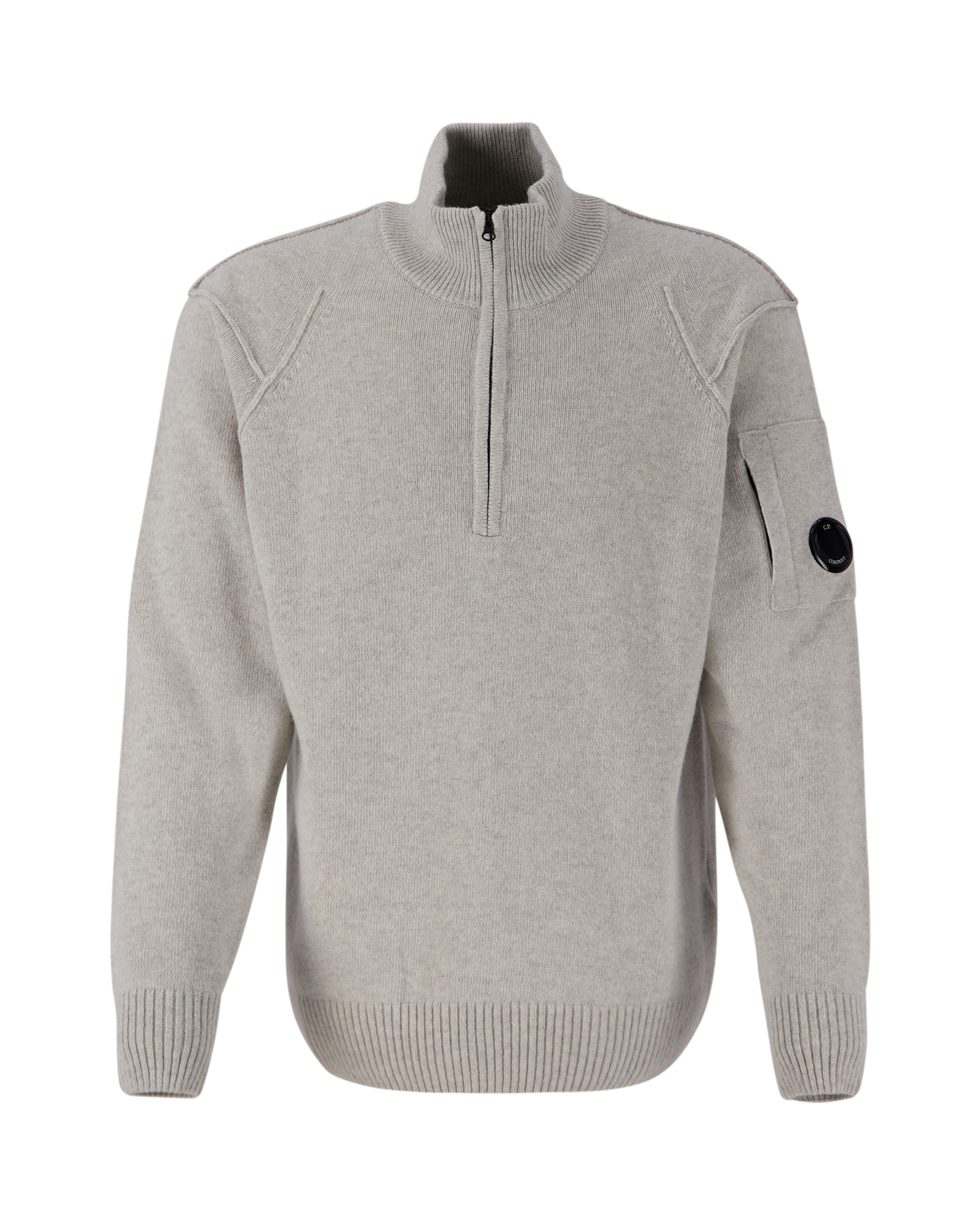 C.P. Company Lambswool Half Zipped Knit CREME 1