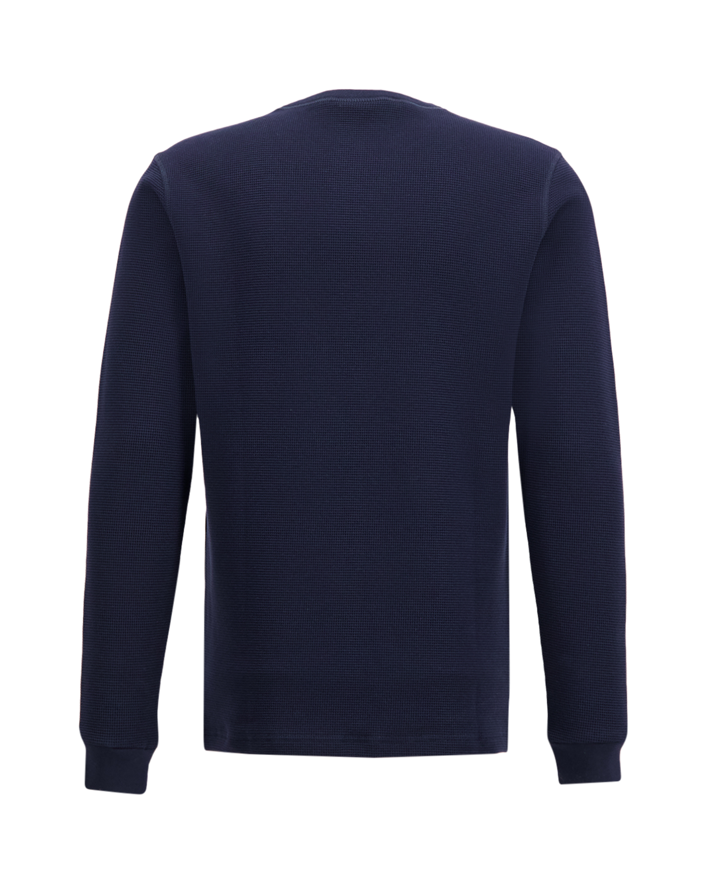 Drole de Monsieur D Mirror Waffle Longsleeve T-Shirt DONKERBLAUW 2