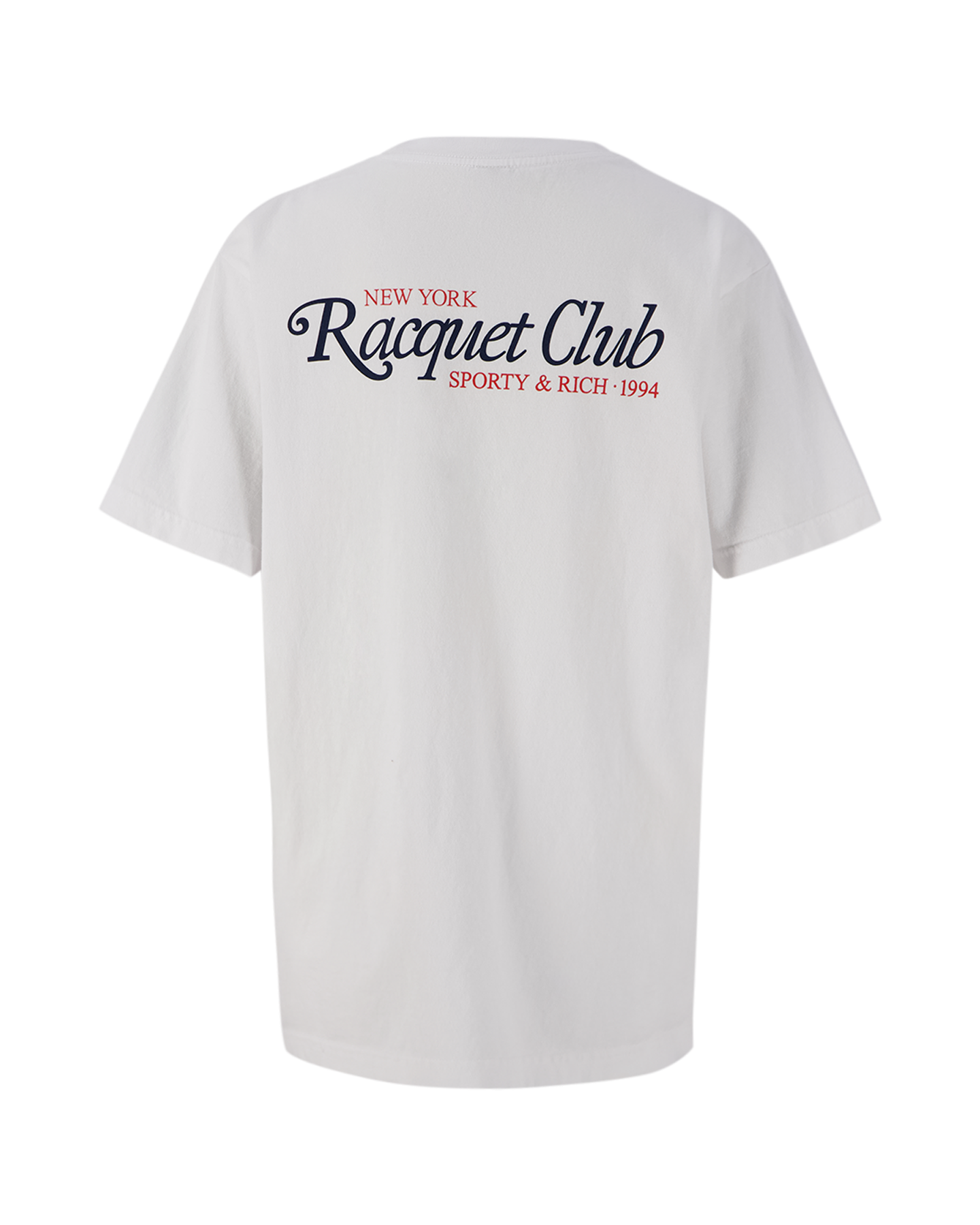 Sporty & Rich 94 Racquet Club T-Shirt White/Navy/Bright Red WIT 1