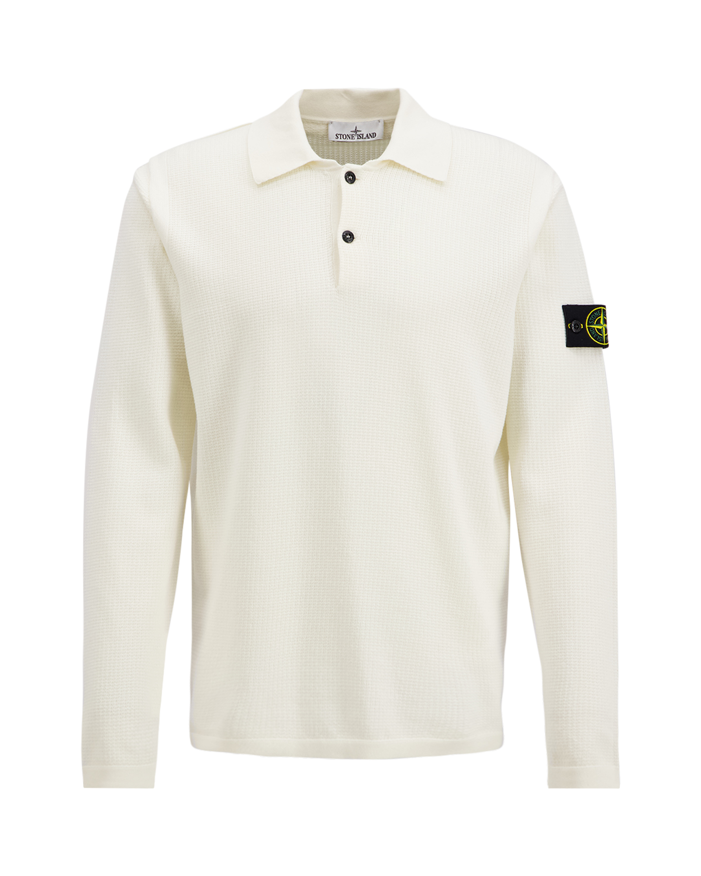 Stone Island S01B2 Polo Lange Mouw CREME 1