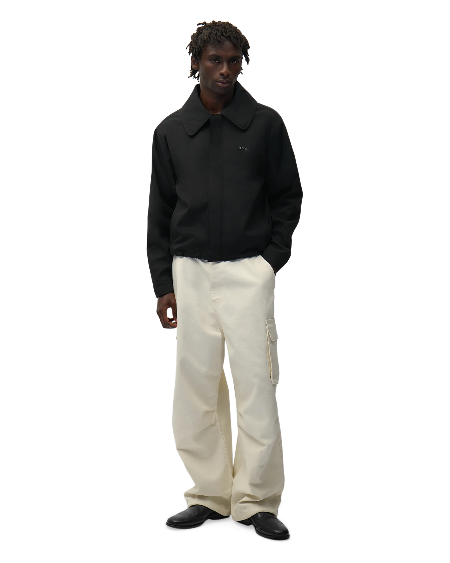 Arte Antwerp Big Collar Nylon Jacket ZWART 5