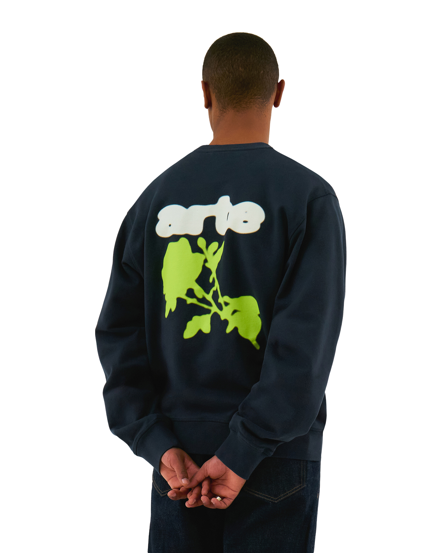 Arte Antwerp Blur Back Flower Crewneck BLAUW 4