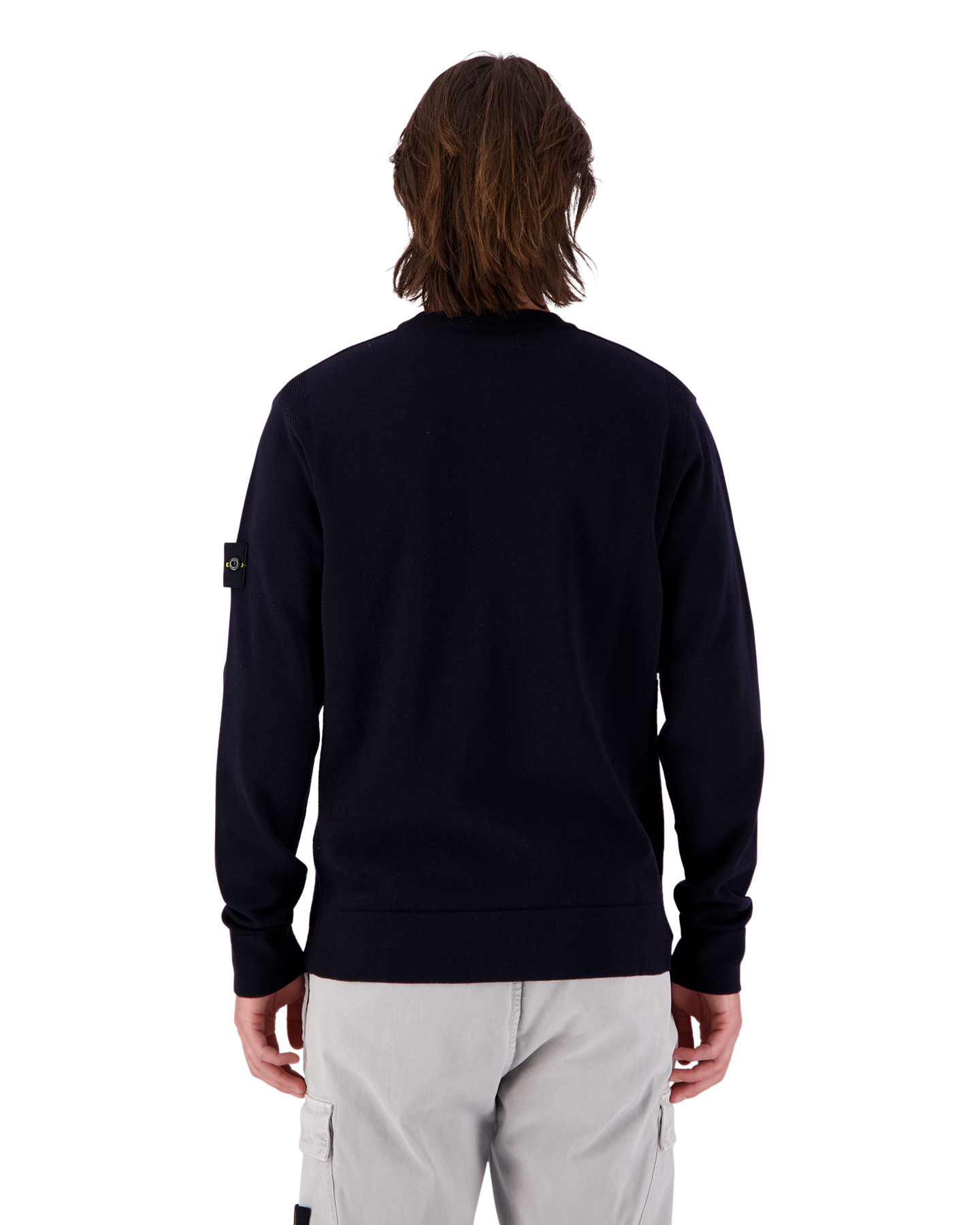 Stone Island 526A1 Stretch Wool Crewkneck Knit DONKERBLAUW 5