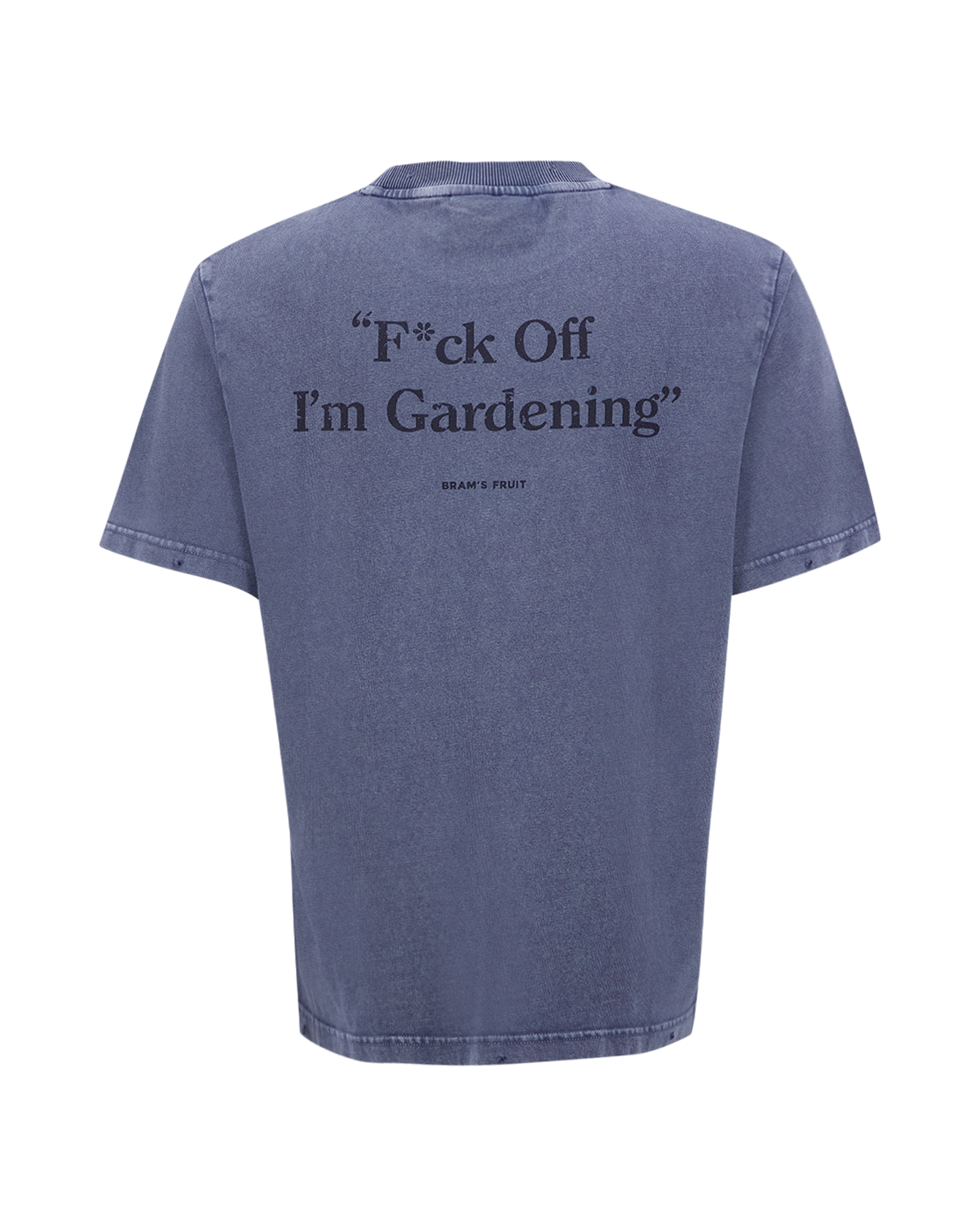 Brams Fruit Distressed F*Ck Off T-Shirt BLAUW 1