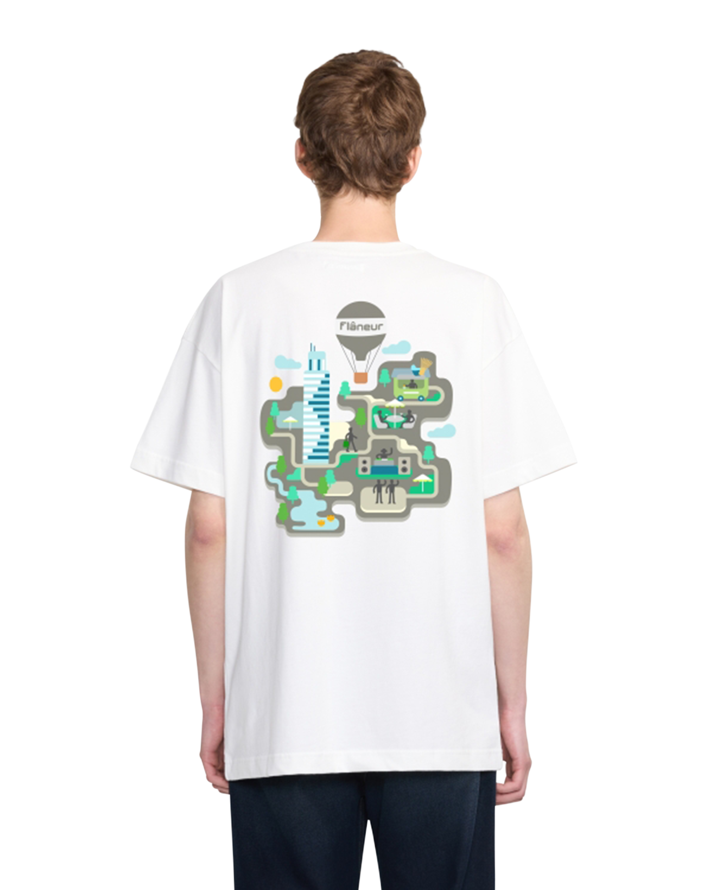 Flaneur Festival Map T-Shirt WIT 3
