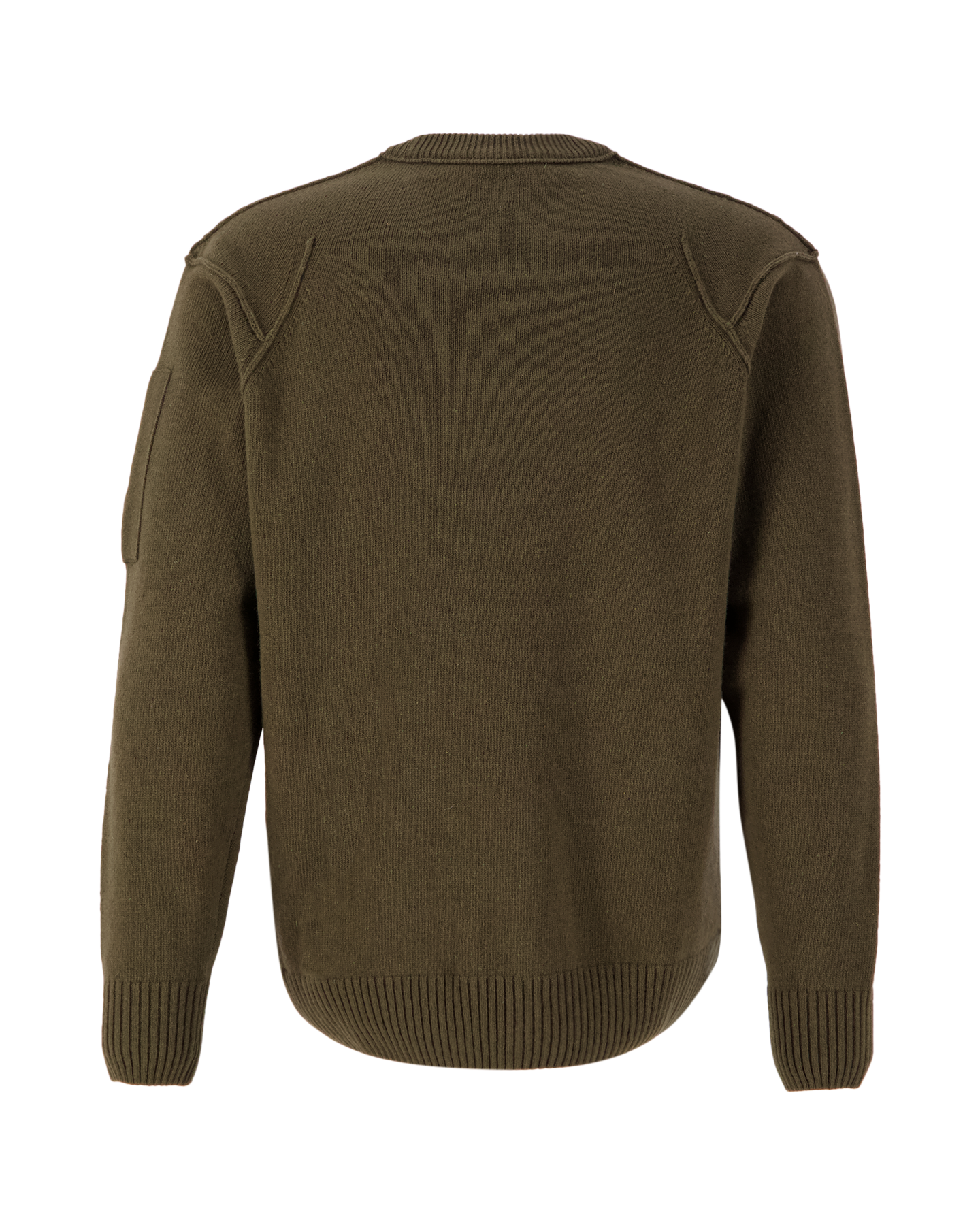 C.P. Company Lambswool Crew Neck Knit DONKERGROEN 2