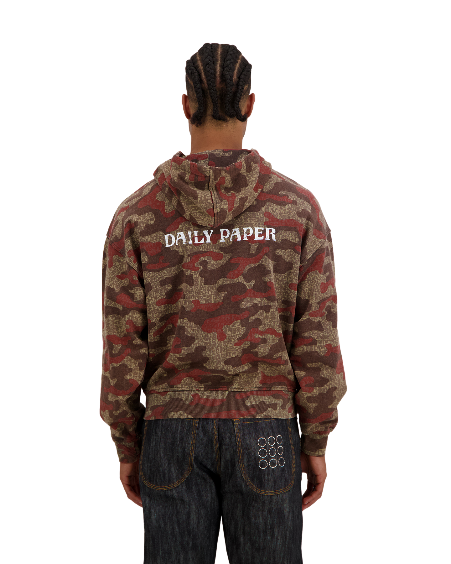 Daily Paper Boxy Camo Zip Up Hoodie GRIJS 3