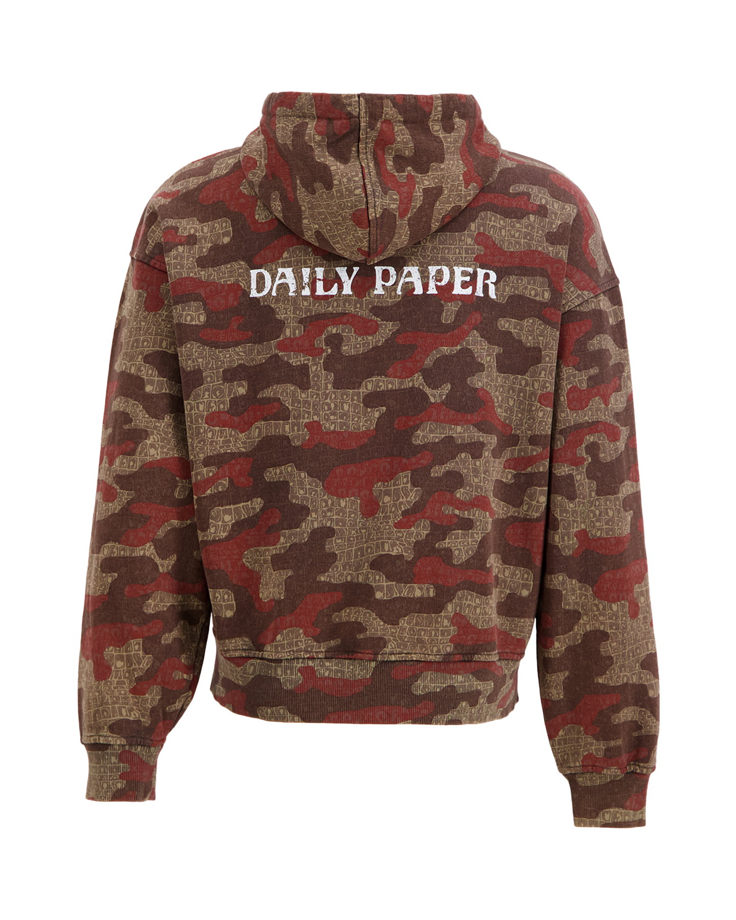 Daily Paper Boxy Camo Zip Up Hoodie GRIJS 1