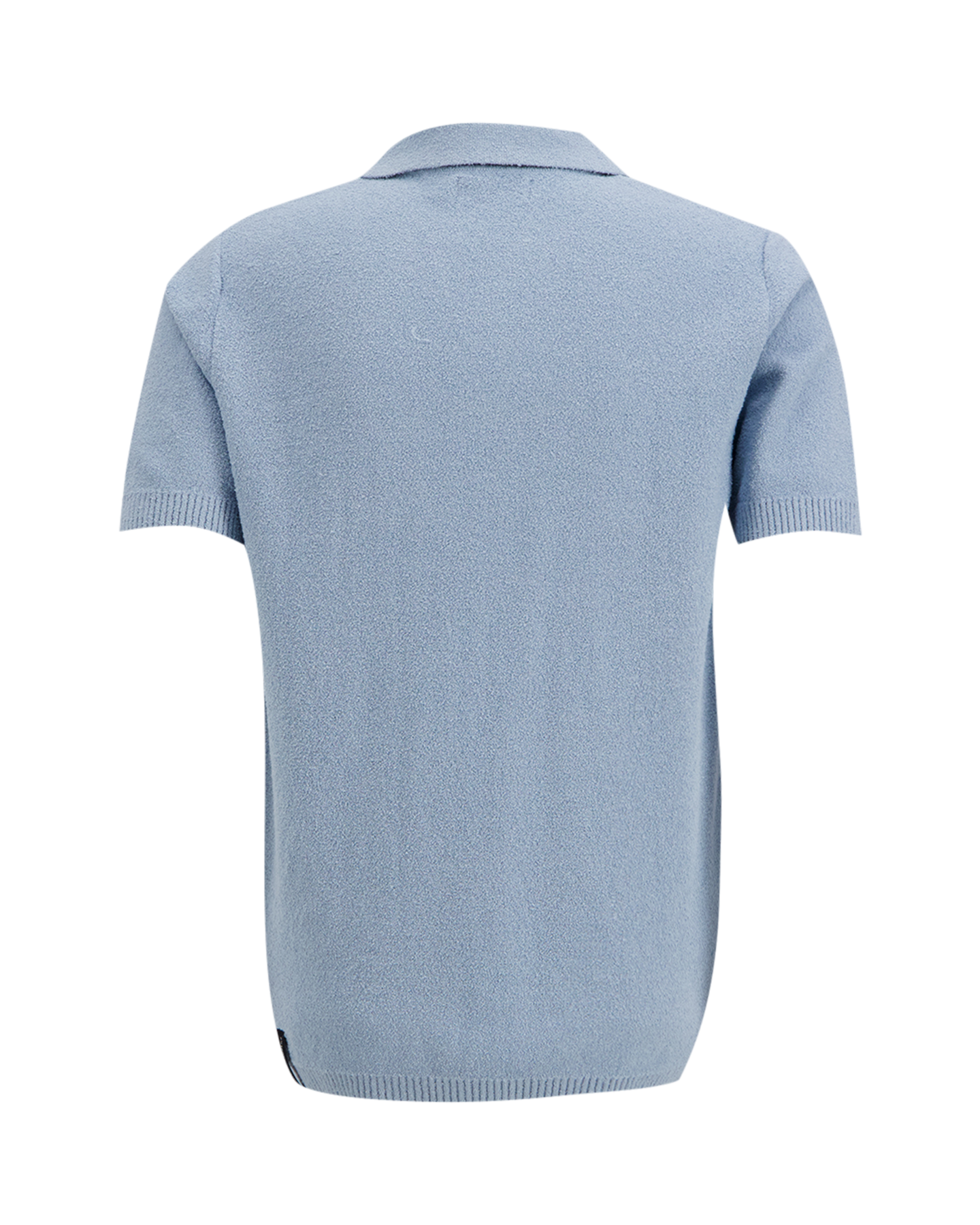 Butcher of Blue Boucle Knit Polo LICHTBLAUW 2