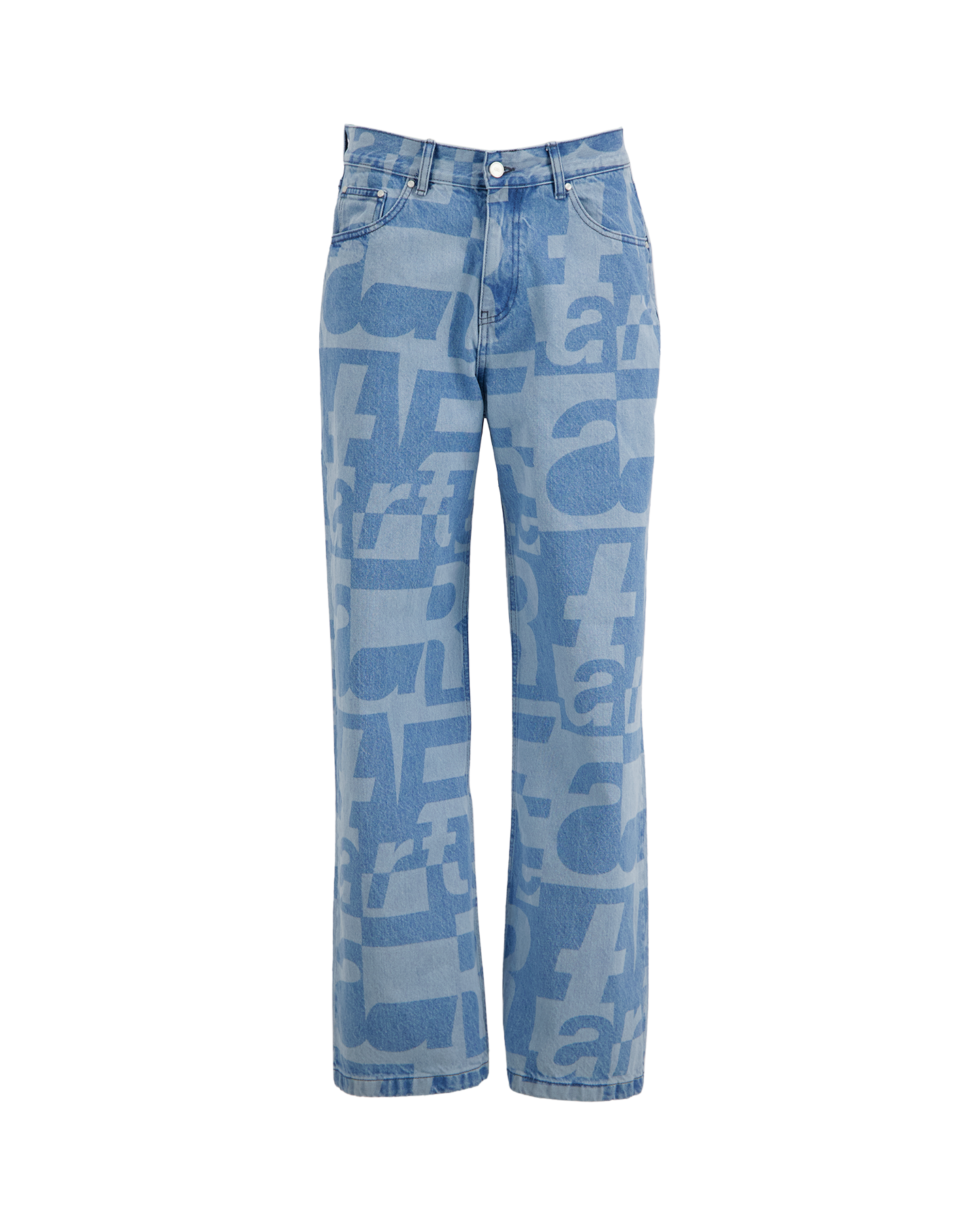 Arte Antwerp Denim Allover Pants BLAUW 1