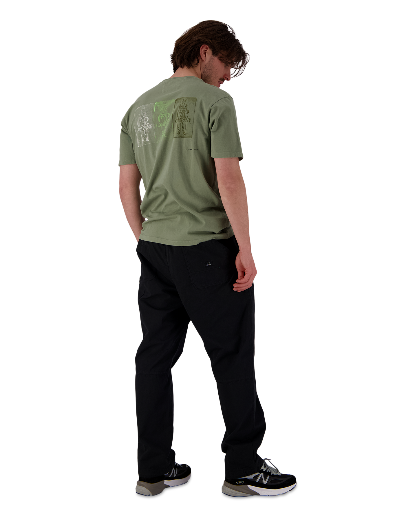 C.P. Company 24/1 Jersey Artisanal Three Cards T-Shirt GROEN 4