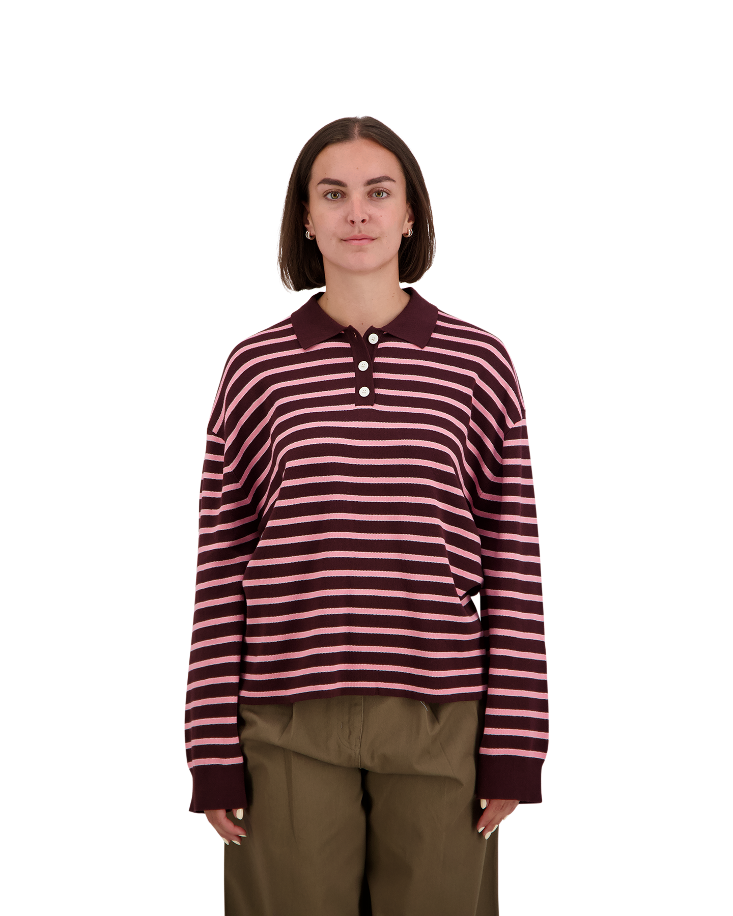 Boii Studios Adanne Polo Knit ROOD 3