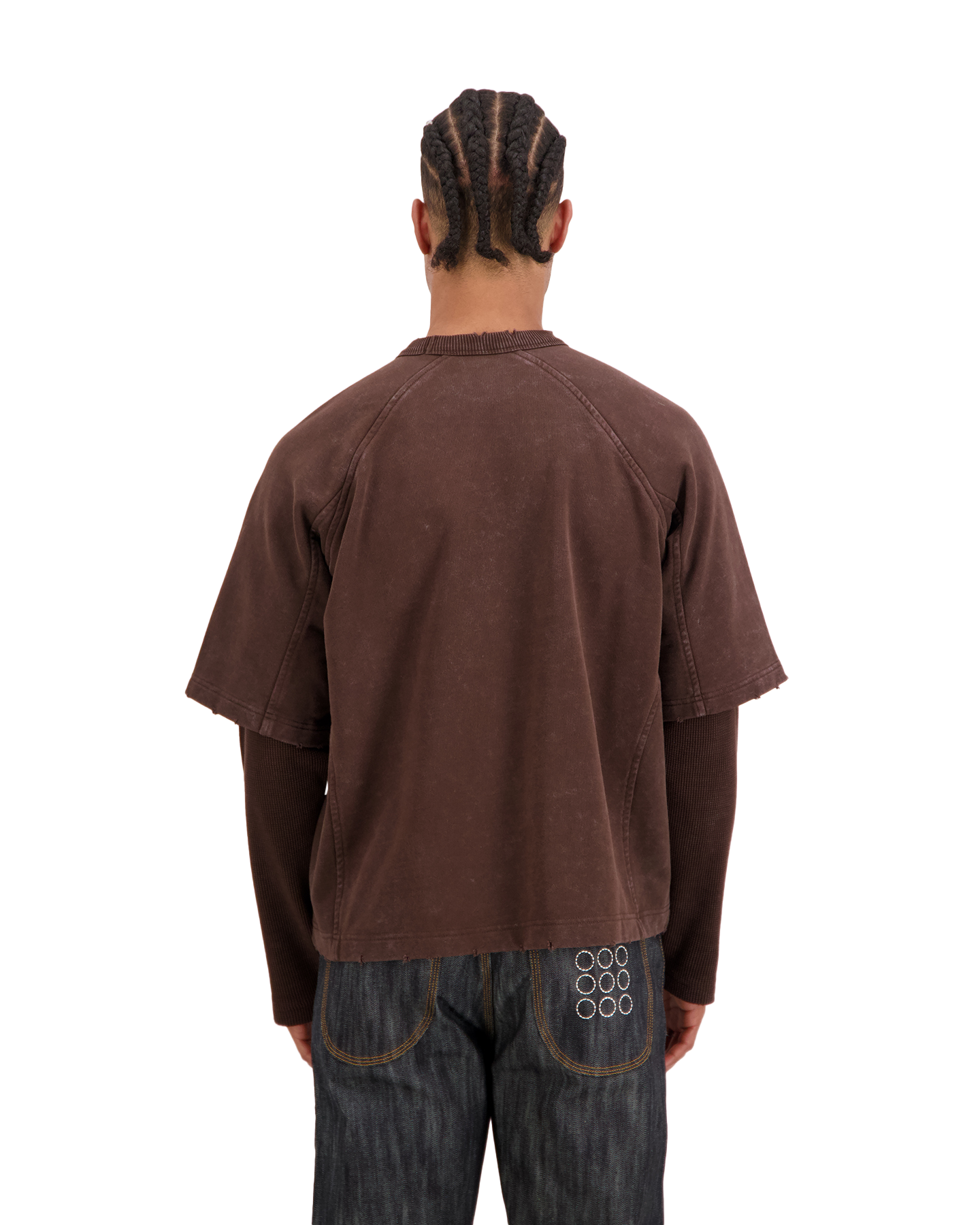 Daily Paper Raglan Stacked Layered  Ls T Shirt DONKERBRUIN 4