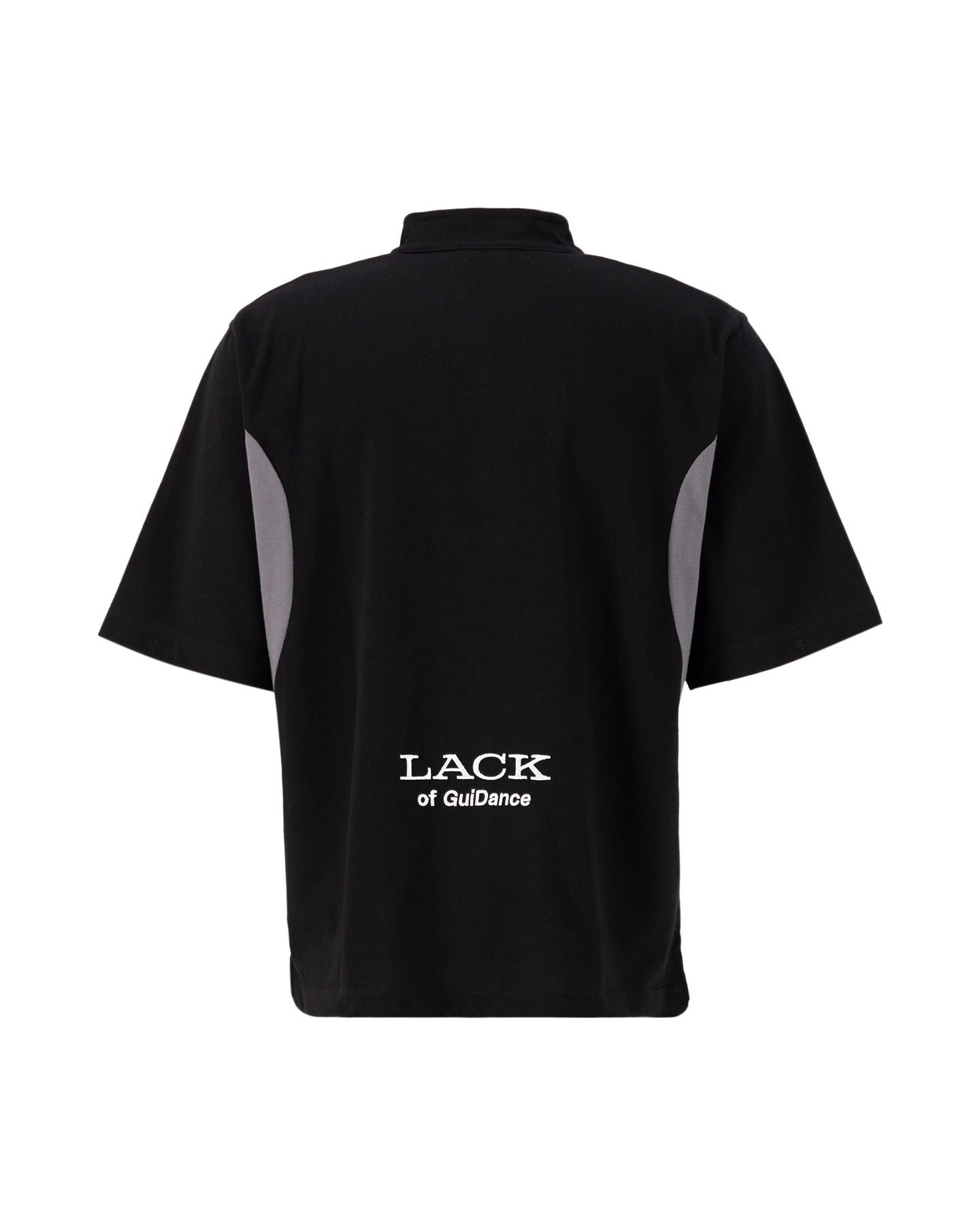 Lack of Guidance Alessandro Mock Neck T-Shirt DONKERGRIJS 2