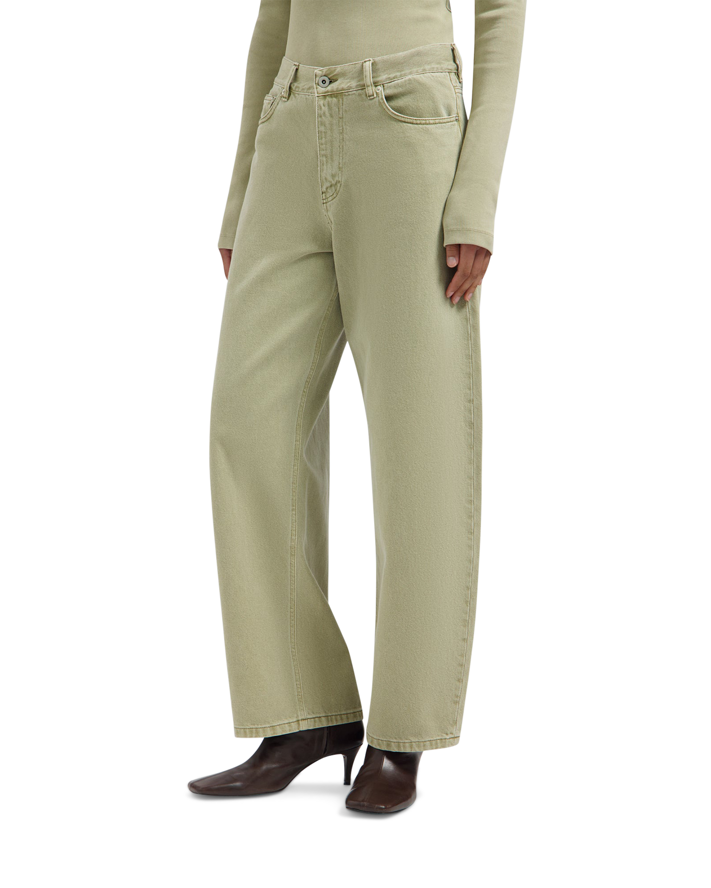 OLAF Monogram Barrel Leg Denim Pant BRUIN 4