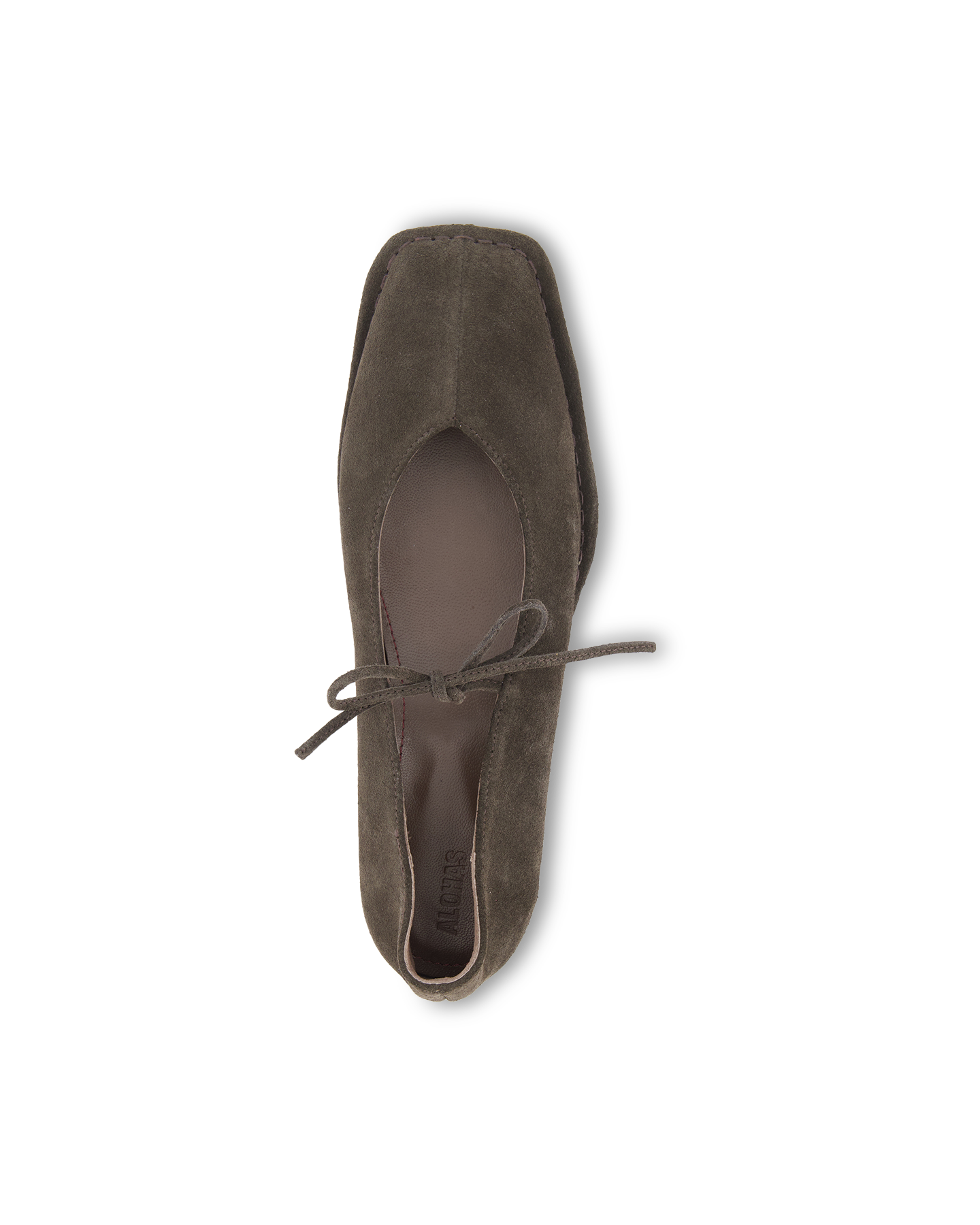 Alohas Sway Suede Coffee Brown Leather Ballet Flats DONKERBRUIN 5