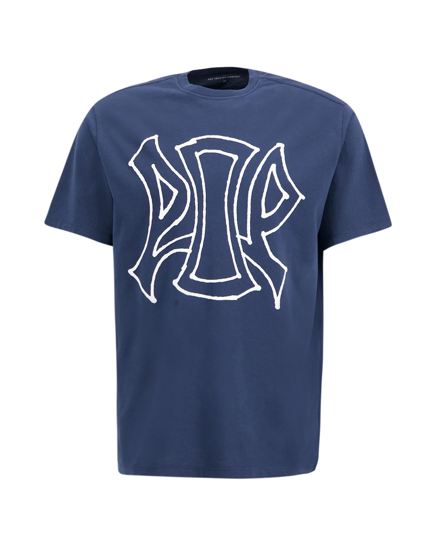 POP Trading Company Acid T-Shirt DONKERBLAUW 1