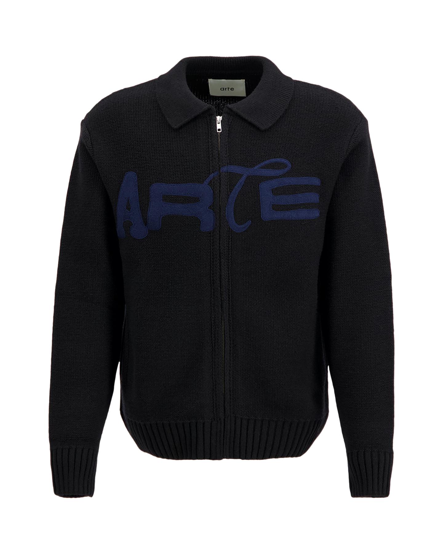 Arte Antwerp Stencil Zip Cardigan ZWART 1