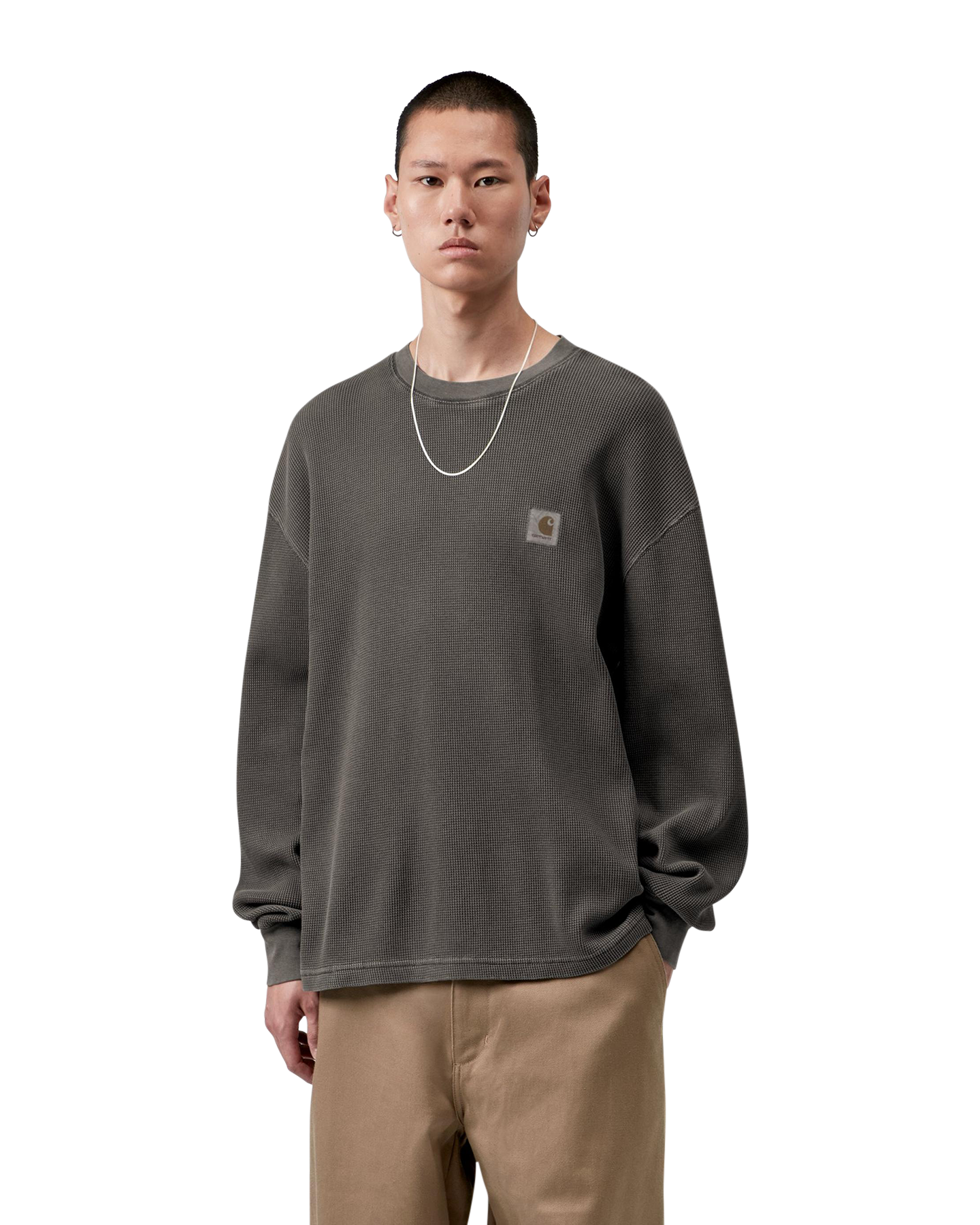 Carhartt L/S Vista Waffle T Shirt ZWART 3