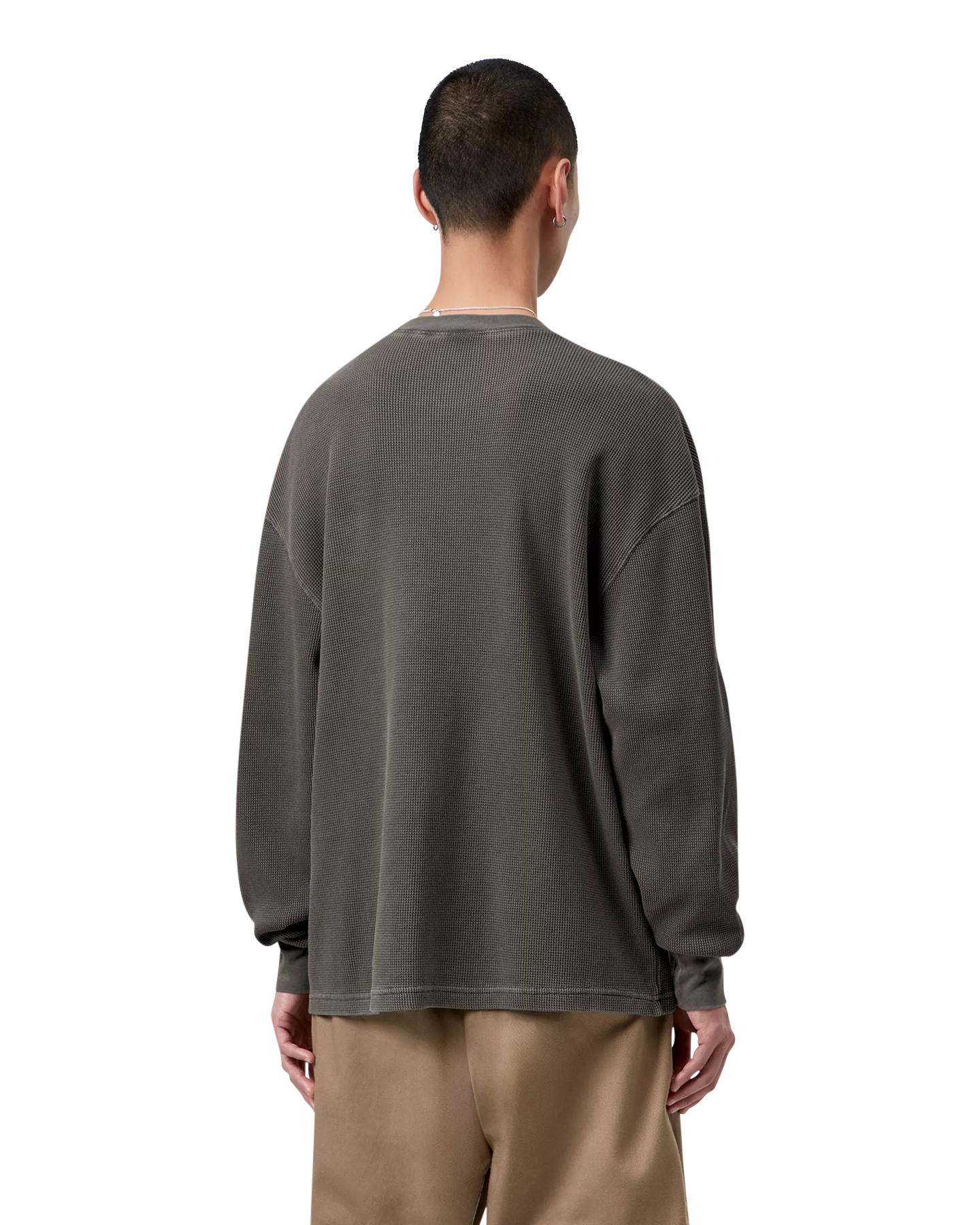 Carhartt L/S Vista Waffle T Shirt ZWART 4