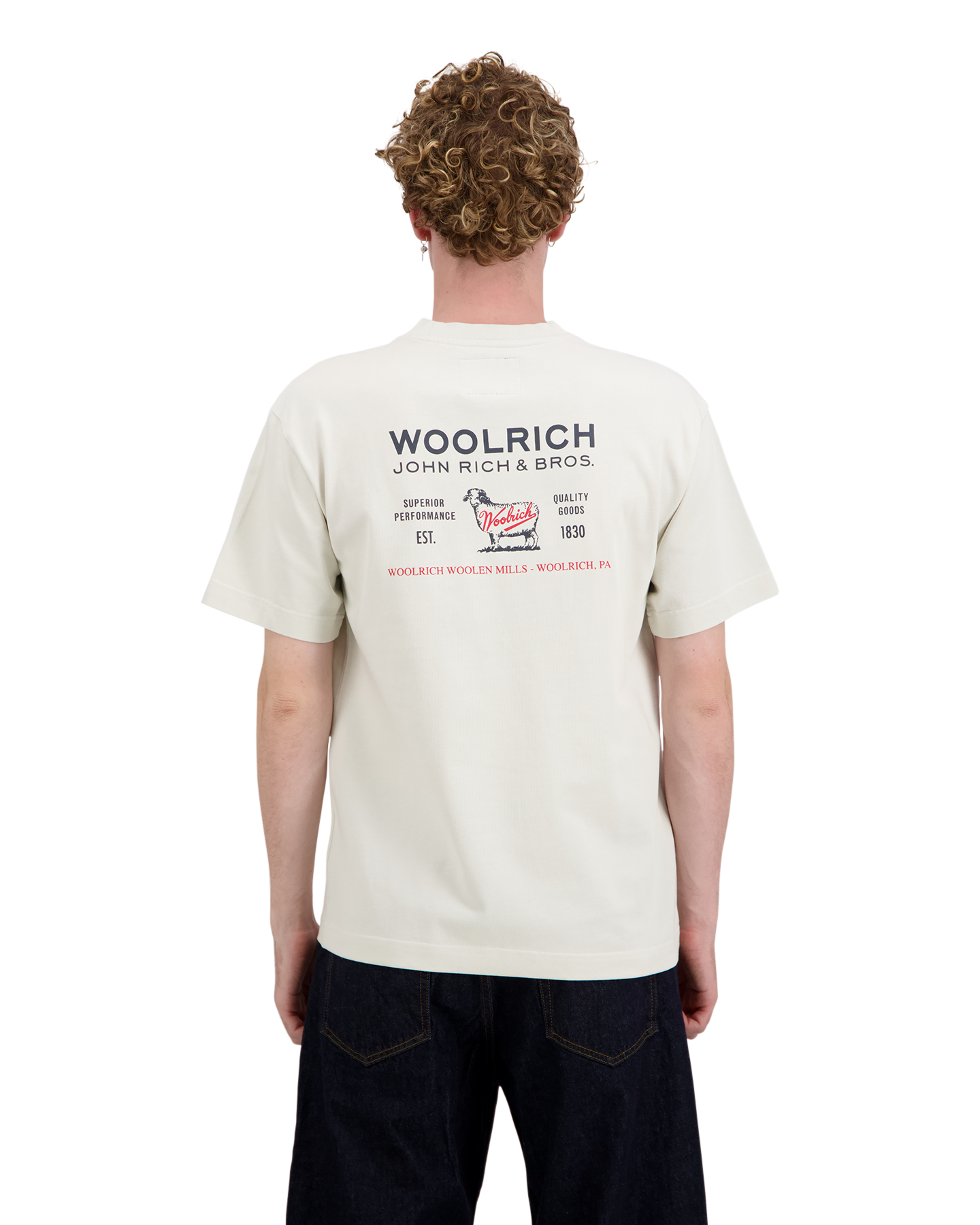 Woolrich Heavy Jersey Graphic T Shirt WIT 3
