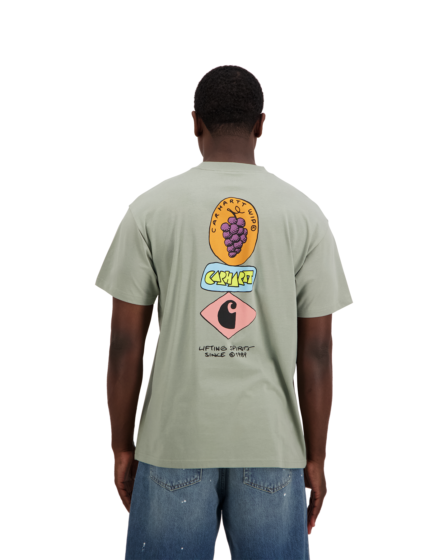 Carhartt S/S Stacked Grapes T Shirt GROEN 4