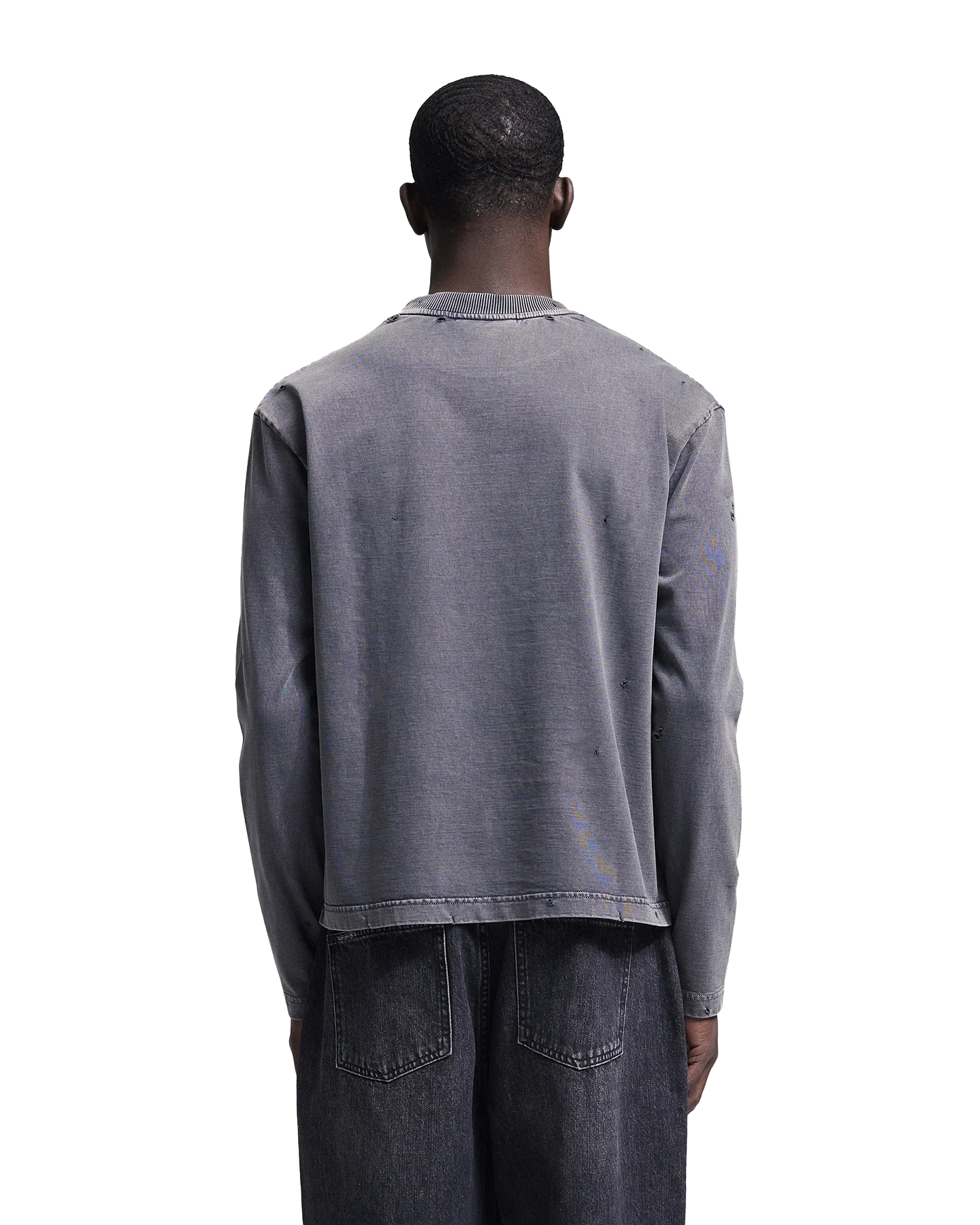 Brams Fruit Distresssed Quote Longsleeve ZWART 4