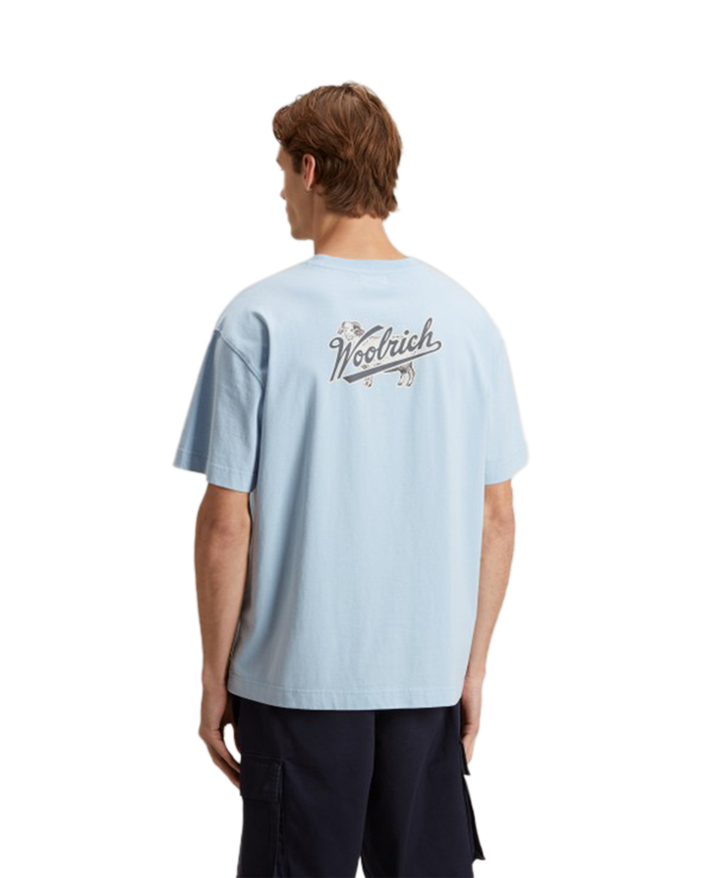 Woolrich Cotton Graphic T-Shirt LICHTBLAUW 4