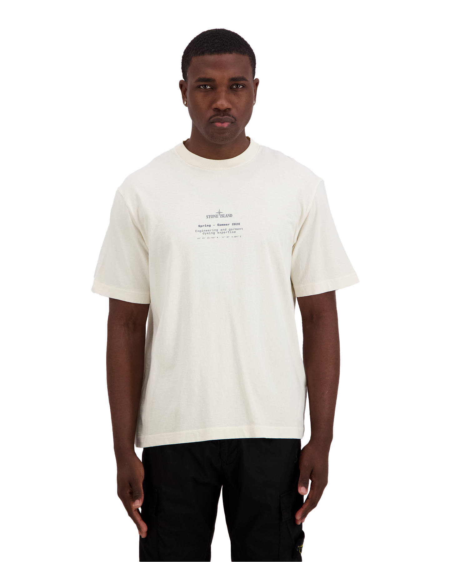 Stone Island S0285 Print T-Shirt CREME 4