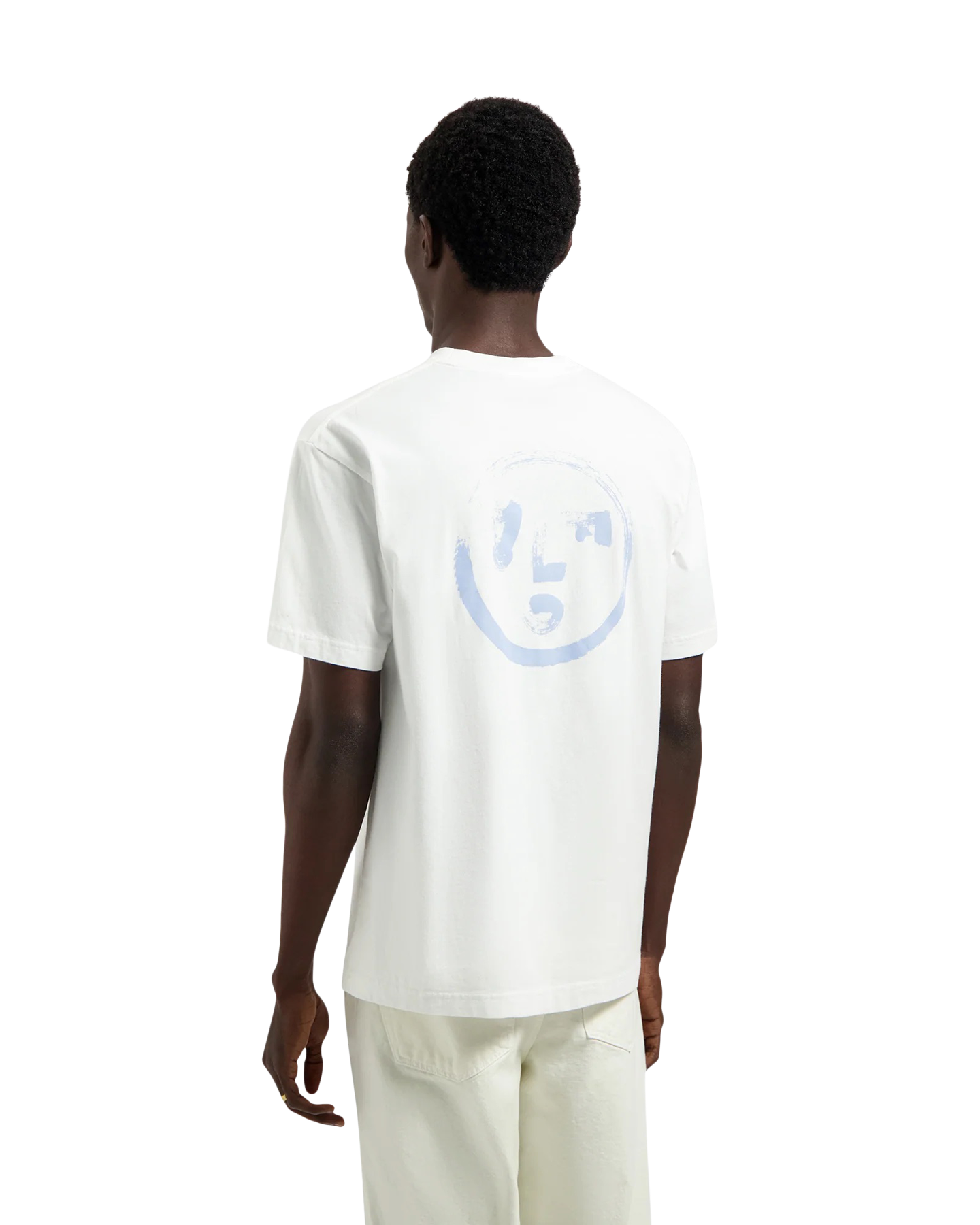 OLAF Brushstroke Face Tee WIT 4