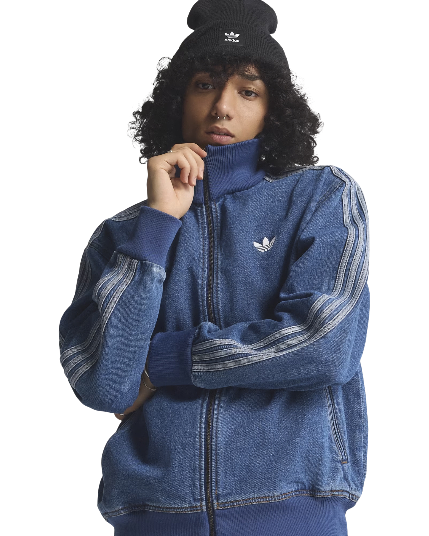 adidas Denim Firebird Tracktop BLAUW 3