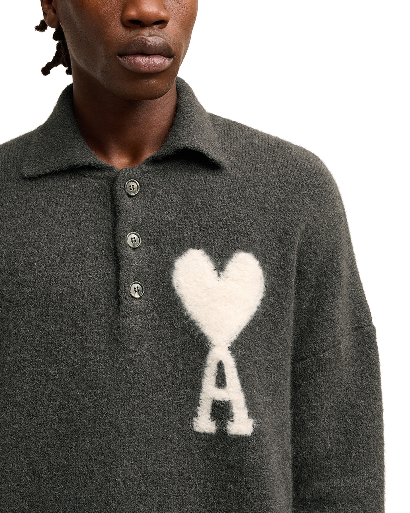 AMI Paris Polo Ami De Coeur GRIJS 5