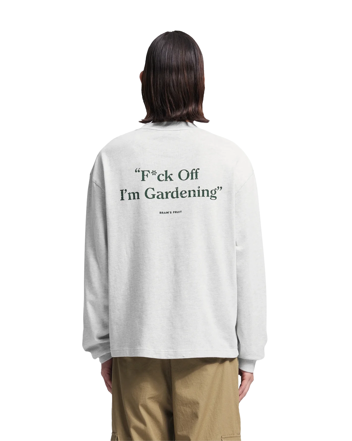 Brams Fruit Distressed F*ck Off Im Gardening Longsleeve BEIGE 3