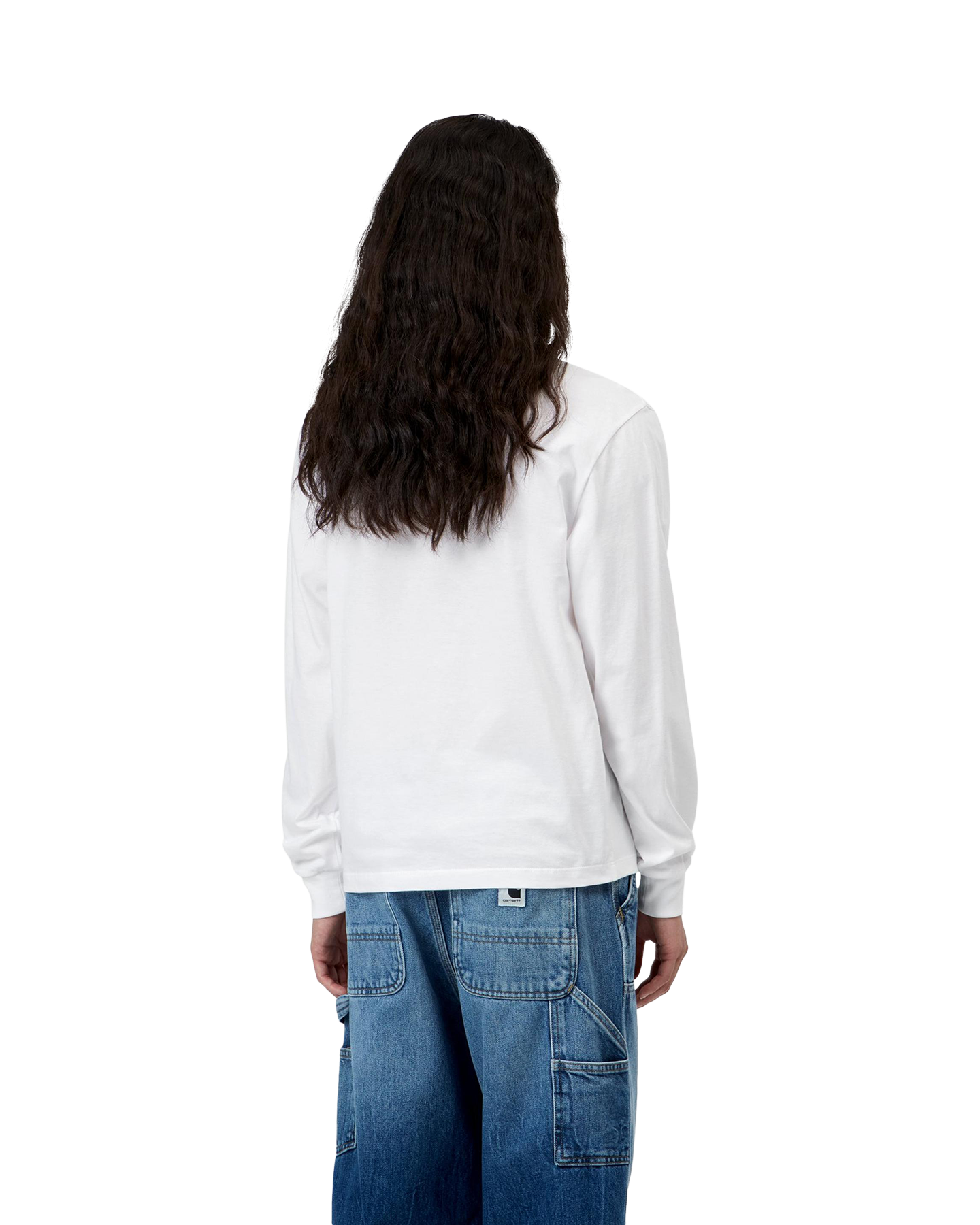 Carhartt W' L/S Pocket Small Heart T Shirt WIT 4